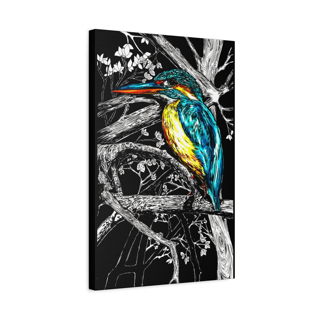 Kingfisher Bird Wall Art Print of the Original, hand drawn