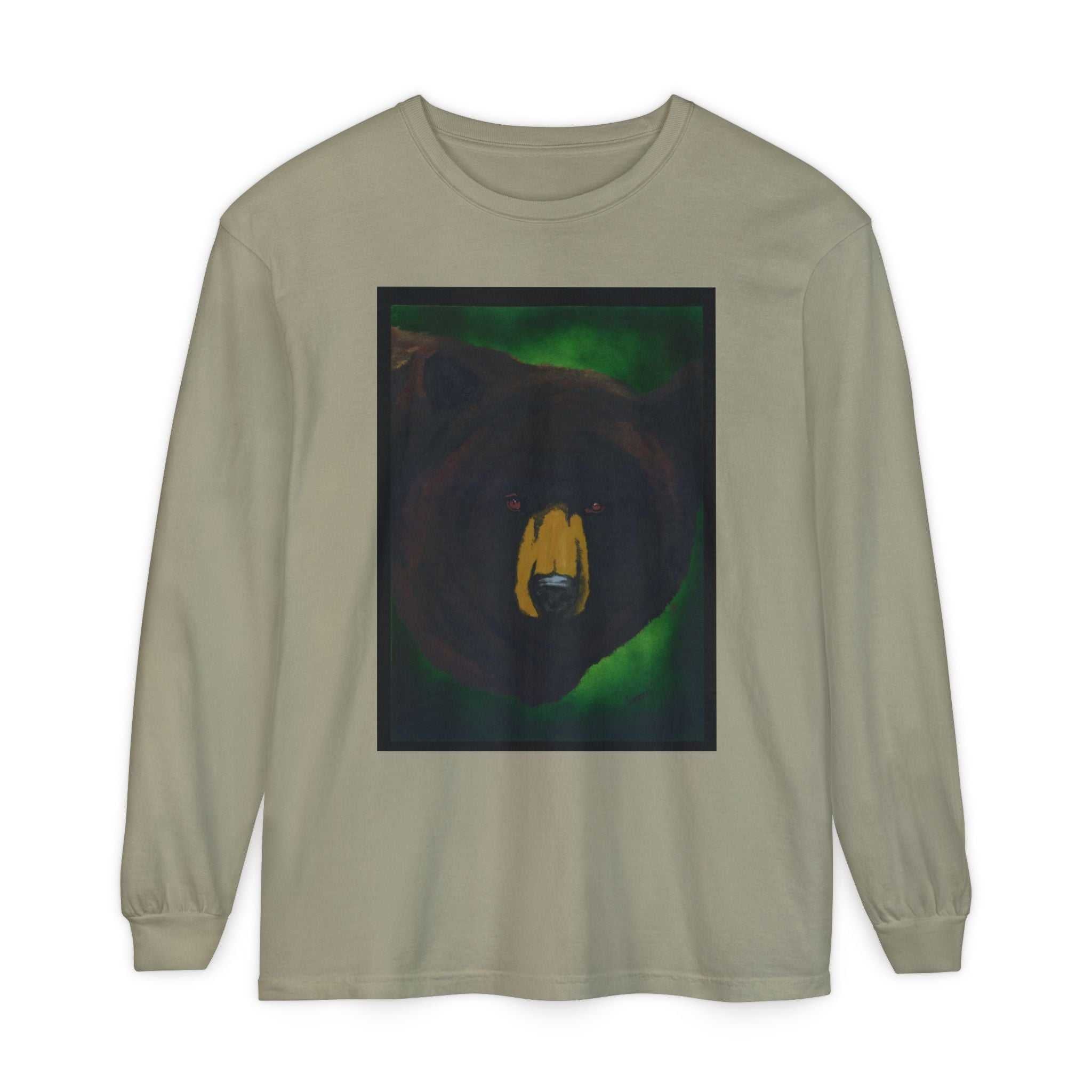 Brown Bear Portrait Long Sleeve Unisex T Shirt