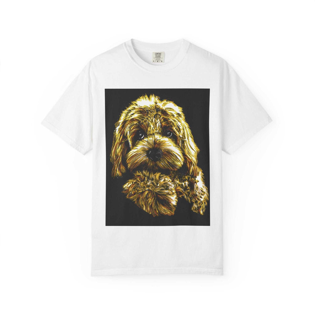 Experience the vibrant colors of our Puppy Color Blast Unisex Garment-Dyed T-shirt and stand out from the crowd. Perfect for all dog lovers!