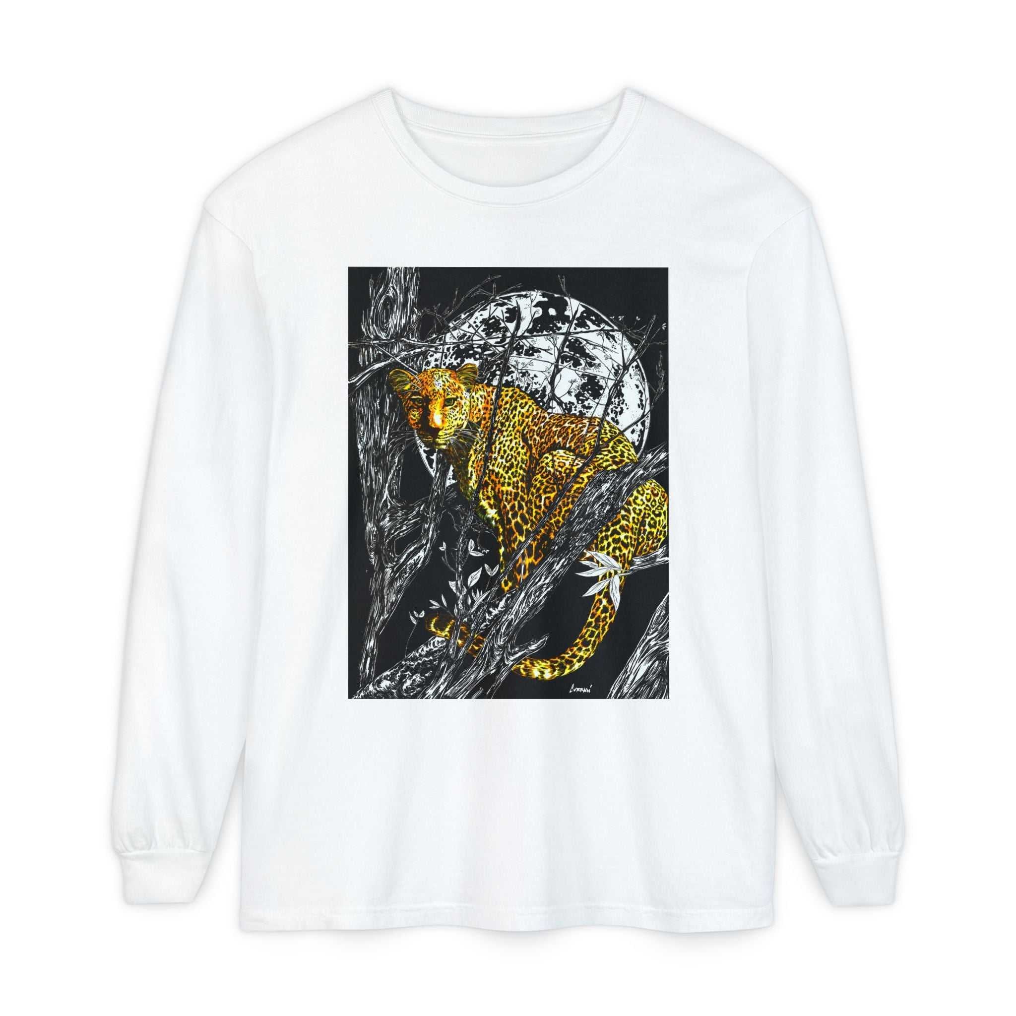 Wild Cheetah Unisex Long Sleeve T Shirt Eco-Friendly