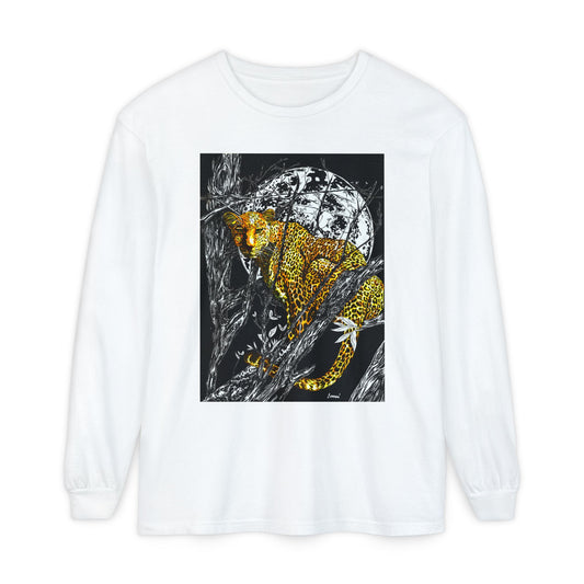 Wild Cheetah Unisex Long Sleeve T Shirt Eco-Friendly