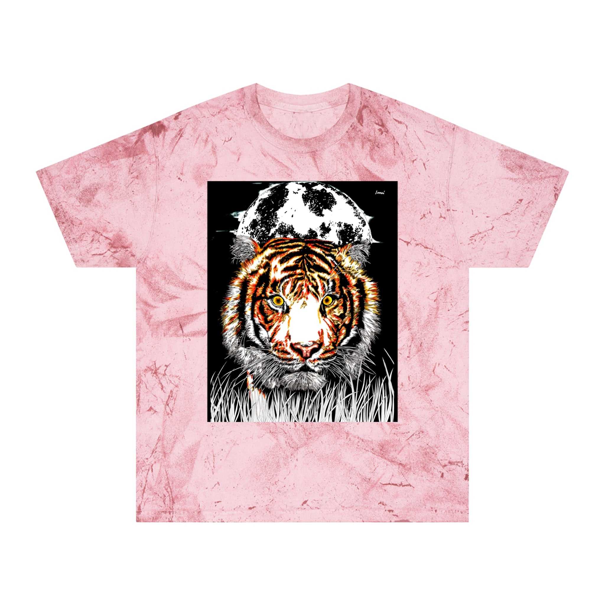 Color Blast Tiger Unisex T Shirt Original Hand Drawn Art