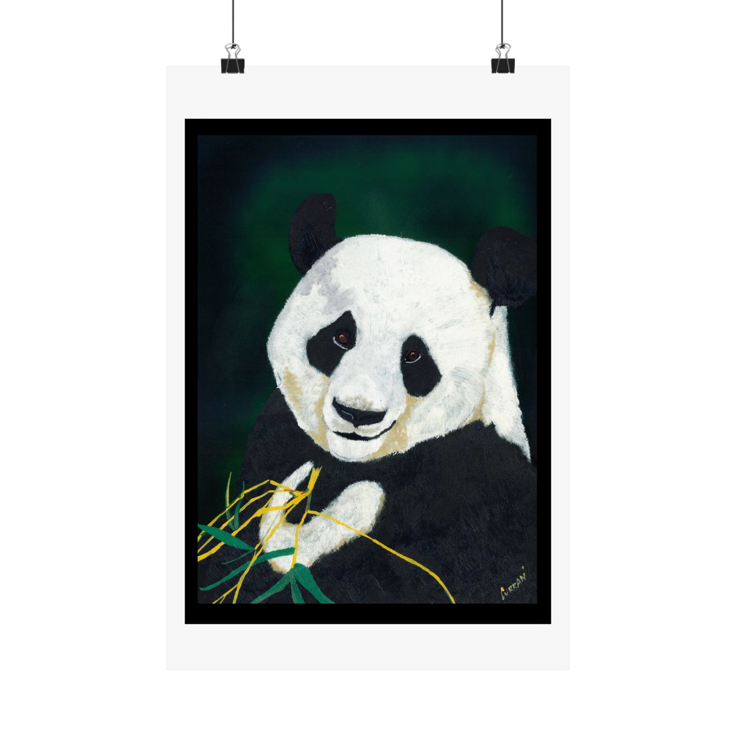 Panda Portrait Satin Poster - 300gsm Wall Art for Nature Lovers