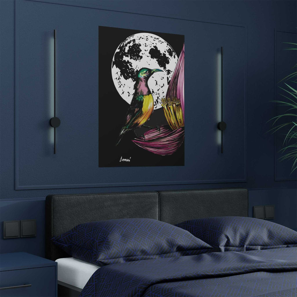 Discover the perfect addition to your nature-inspired decor with our Vibrant Bird Satin Poster - Art Print for Nature Lovers. Brighten up your space today!