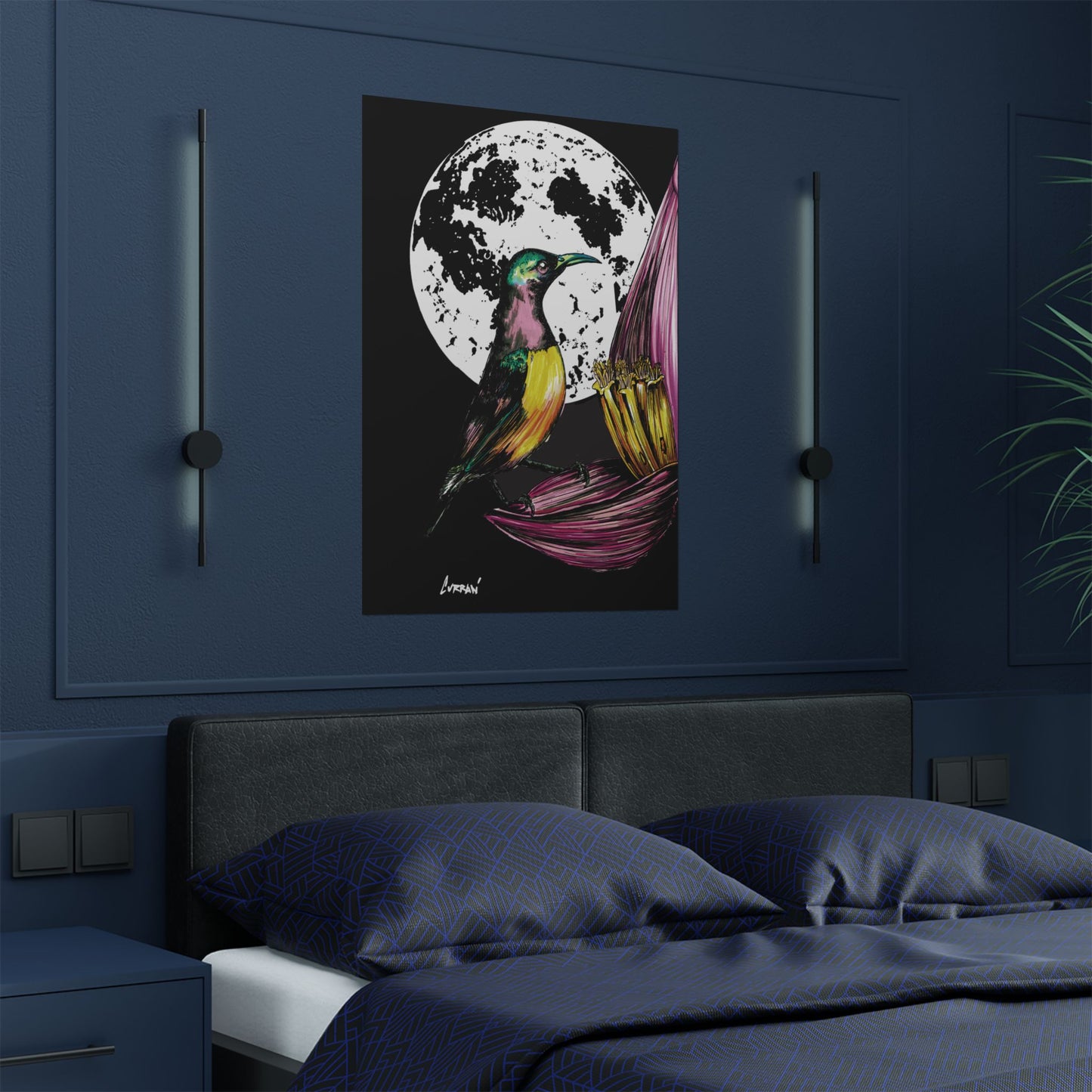 Vibrant Bird Satin Poster - 300gsm Art Print for Nature Lovers