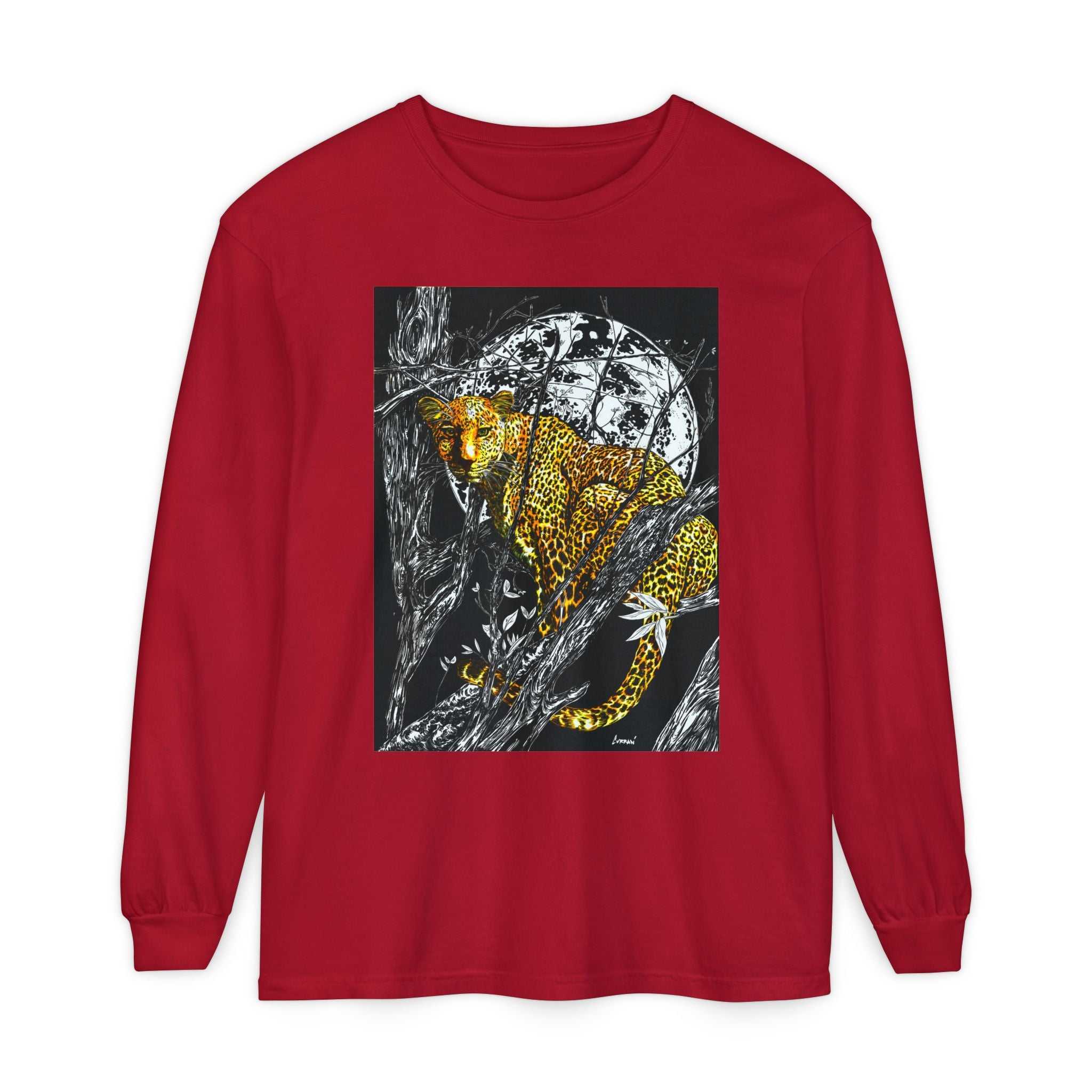 Wild Cheetah Unisex Long Sleeve T Shirt Eco-Friendly
