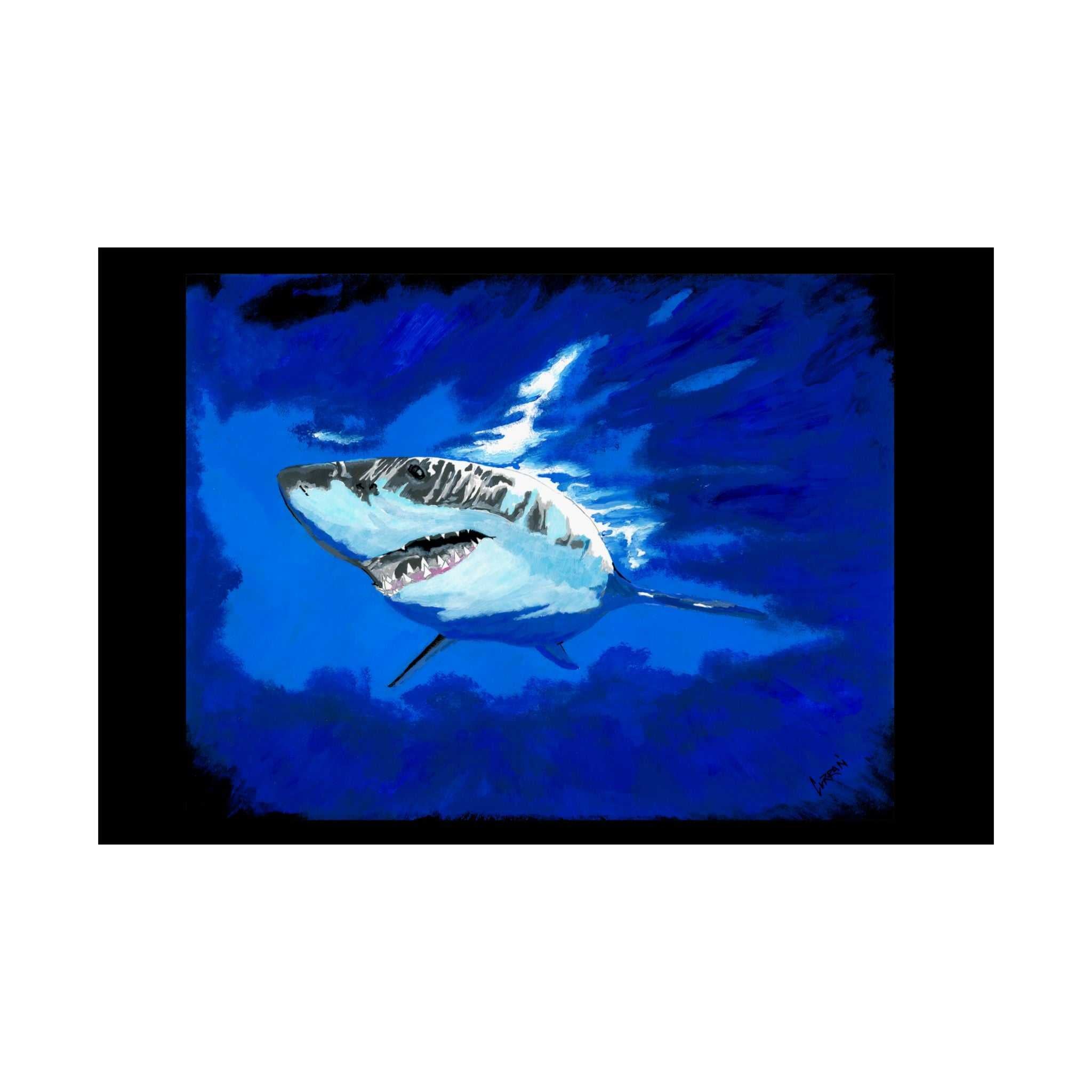 Great White Shark Satin Poster (300gsm) - Vibrant Wall Art