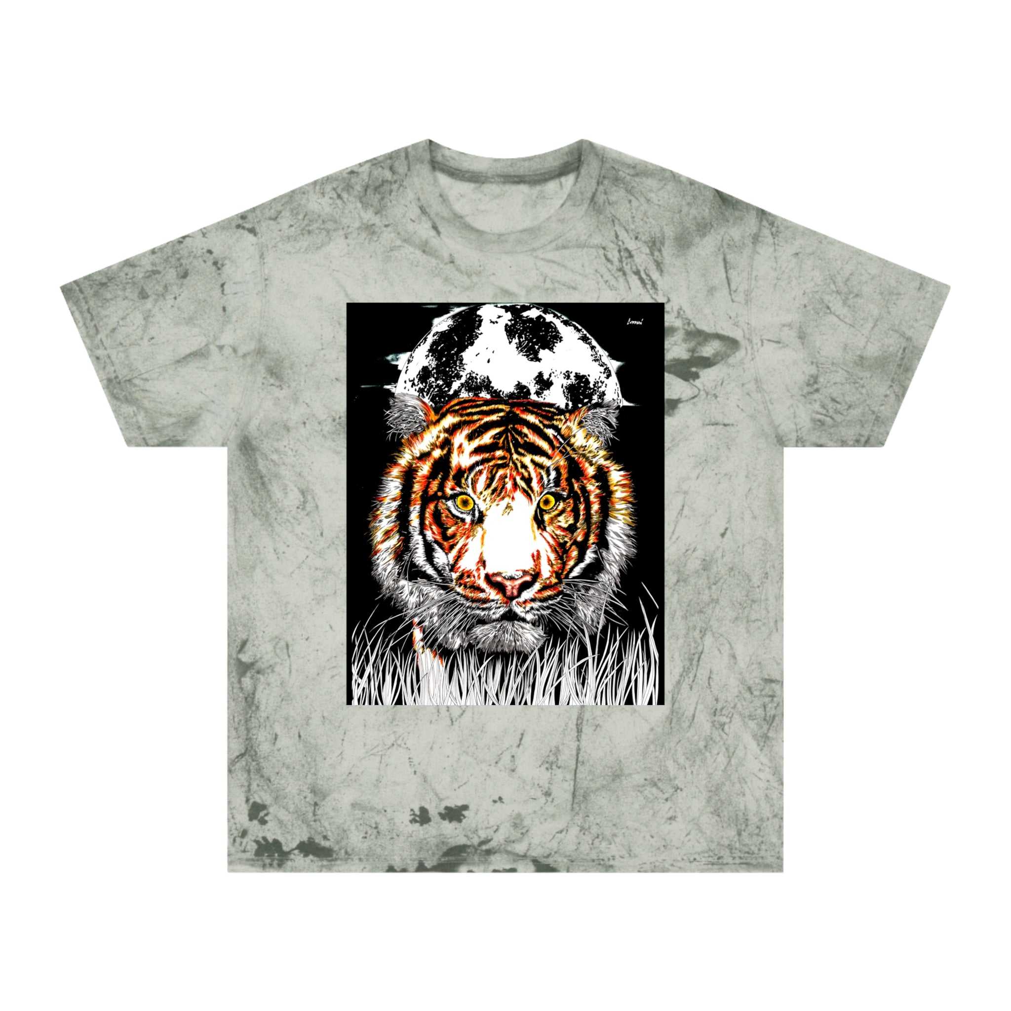 Color Blast Tiger Unisex T Shirt Original Hand Drawn Art