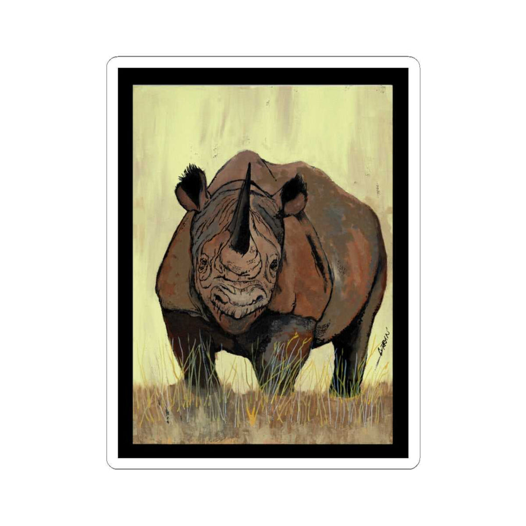 Discover the perfect addition to your collection with our Rhinoceros Kiss-Cut Stickers, Wildlife Art for Nature Lovers. Shop now! 🦏🌿 #wildlifeart