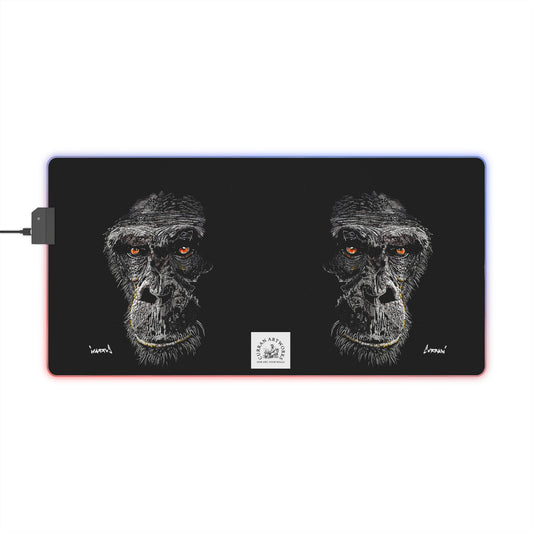 Gorilla Illuminated Monkey Design Gaming Mouse Pad