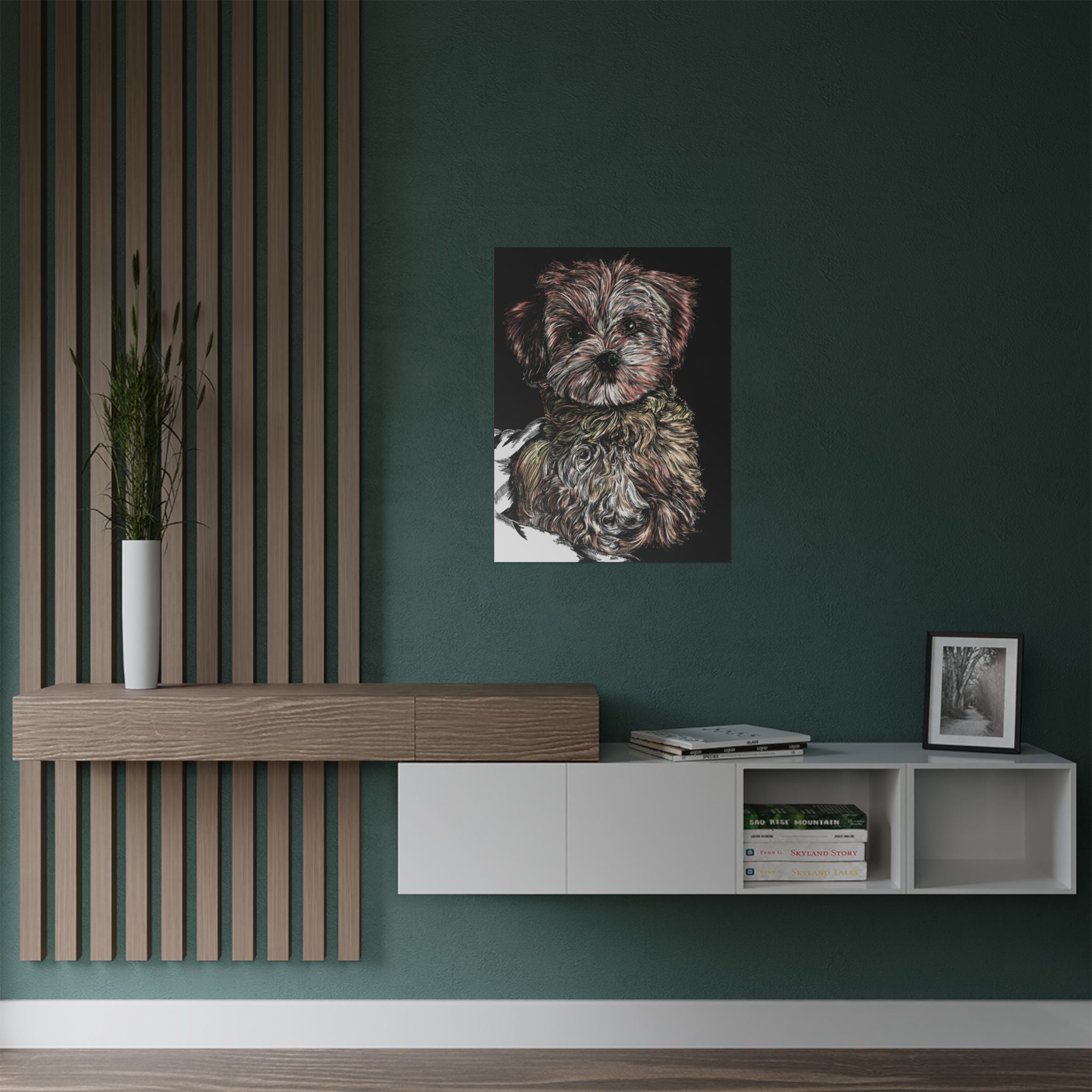 Custom Dog Portrait Satin Poster | 300gsm Pet Art Print