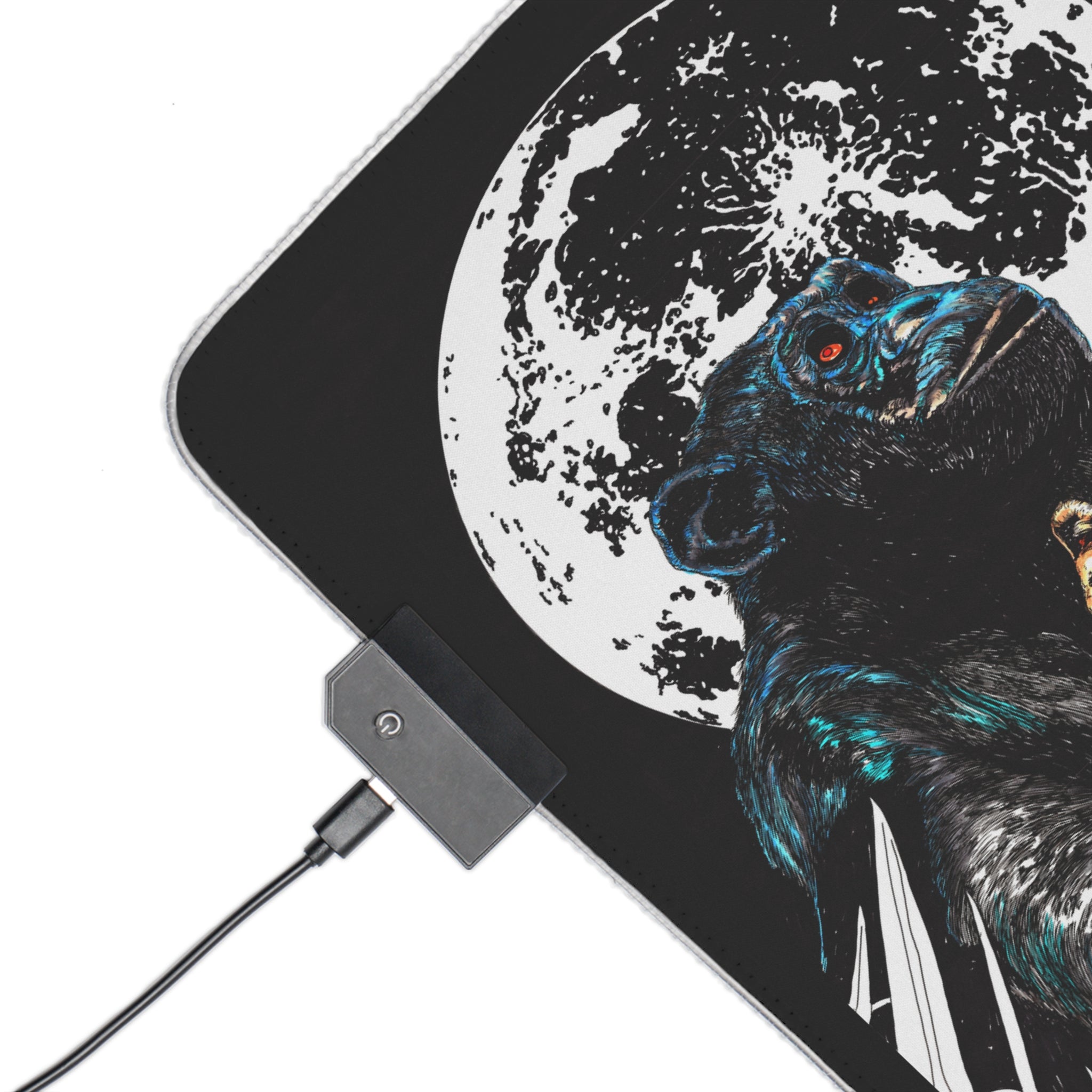 Gorilla Moon LED Gaming Mouse Pad - Illuminate Your Setup
