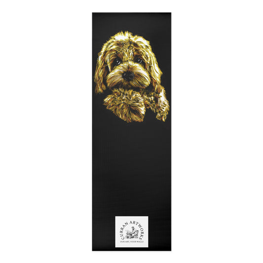 Goldendoodle Yoga Mat, Artistic Yoga Mat, Dog Lover Yoga Mat