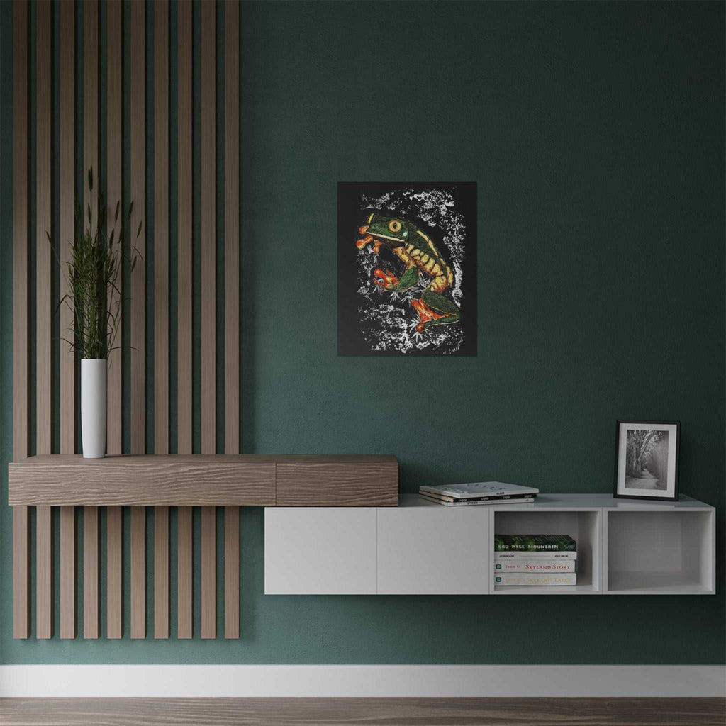 Discover the enchanting Frog Satin Poster - 300gsm Art Print for Nature Lovers. Bring the beauty of nature into your home today! Buy now.