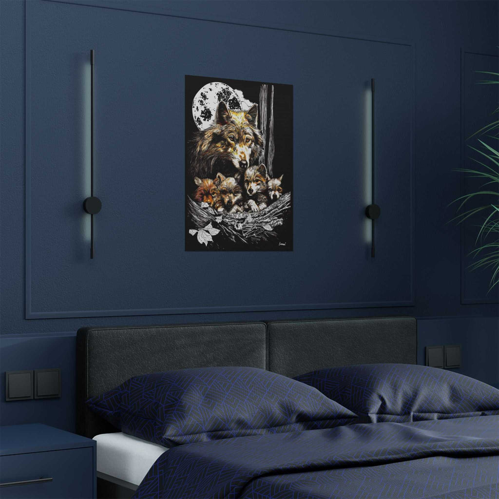 Wolf Family Satin Poster - Stunning Wildlife Artwork