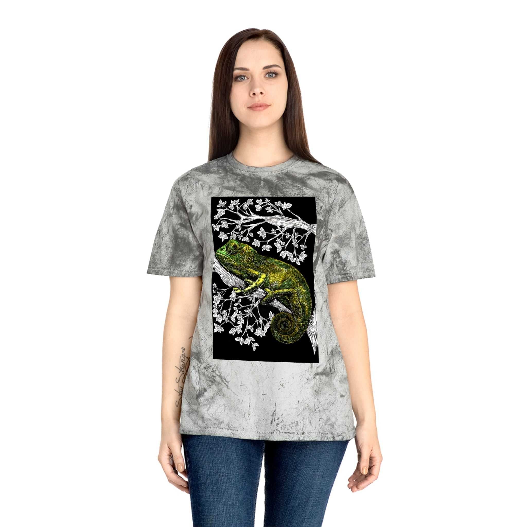 Chameleon Color Blast T-Shirt - Vibrant Nature-Inspired Tee