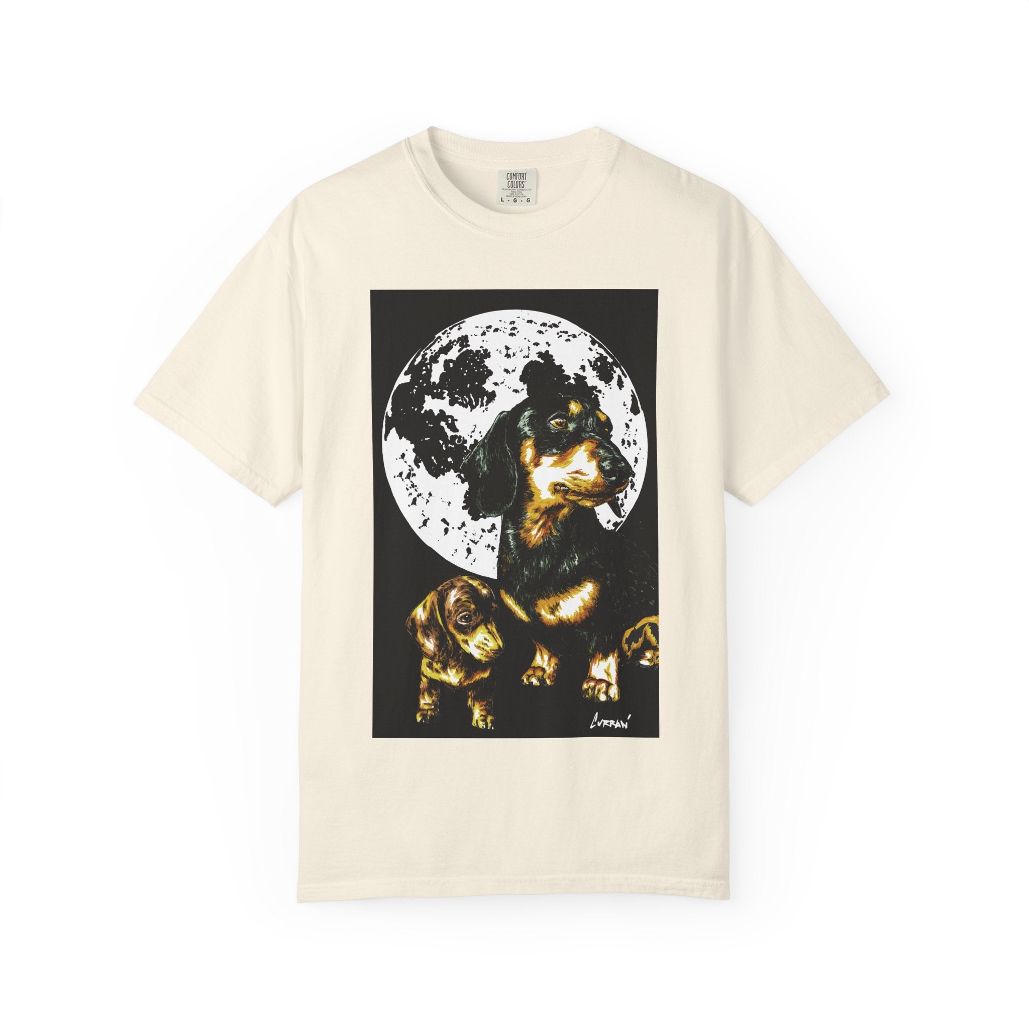 Dachshund Puppies Full Moon Dog Lovers T-Shirt