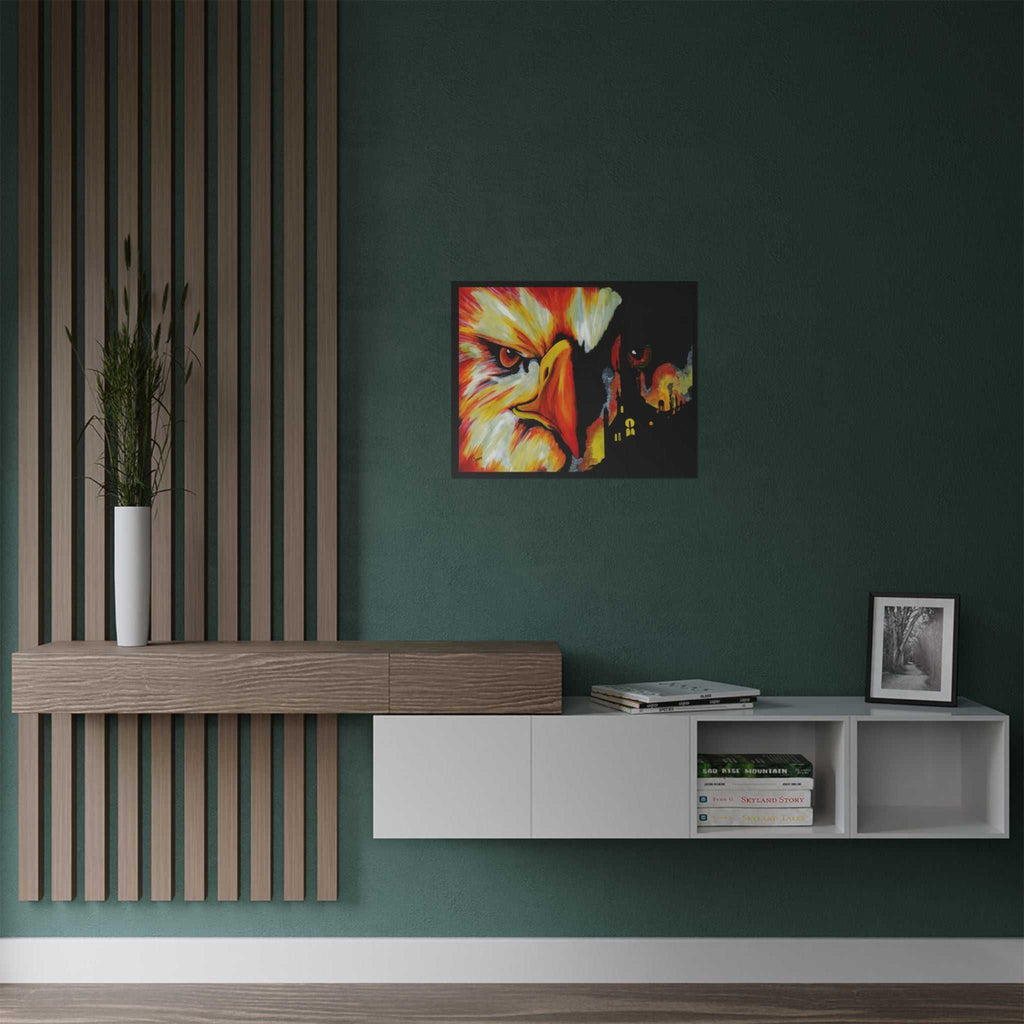 Phoenix Vibrant Satin Poster - Fierce Eagle Artwork