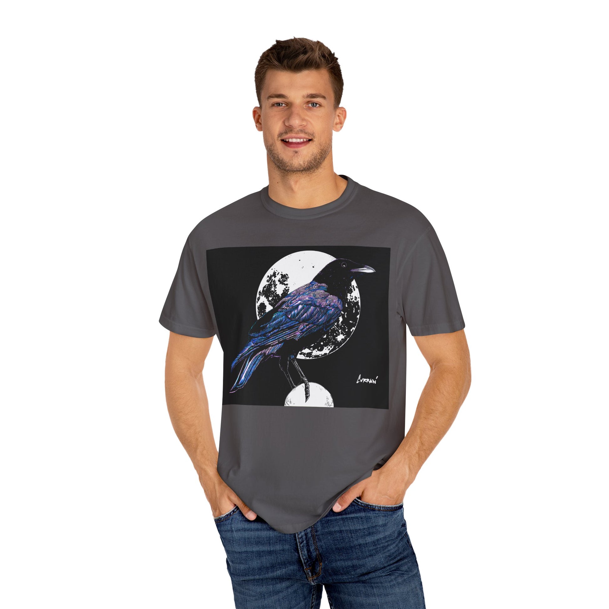 Crow Garment-Dyed T-Shirt for Nature Lovers