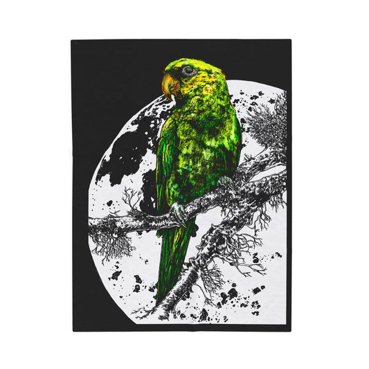 Colorful Parrot Velvet Plush Blanket Tropical Vibes for Home