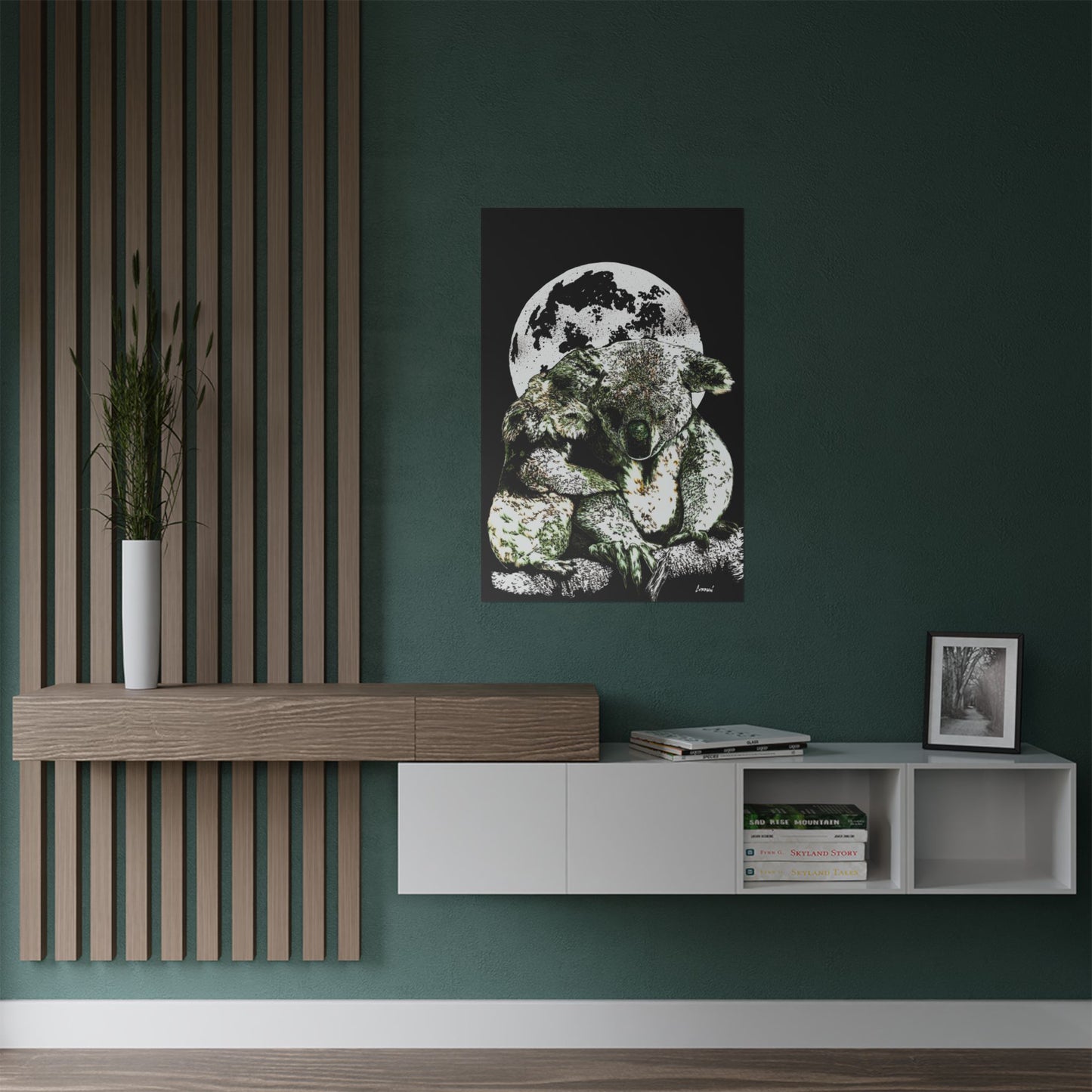 Koala Moon Satin Poster - 300gsm Wall Art for Animal Lovers