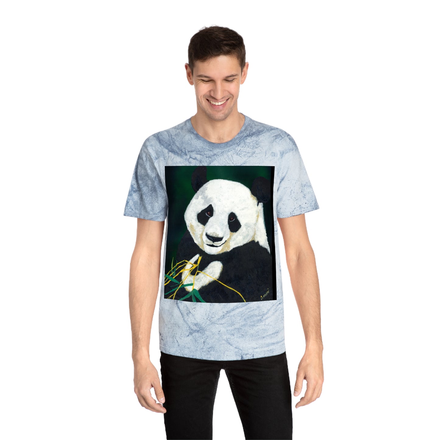 Cute Panda Unisex Color Blast T Shirt Nature Inspired Design