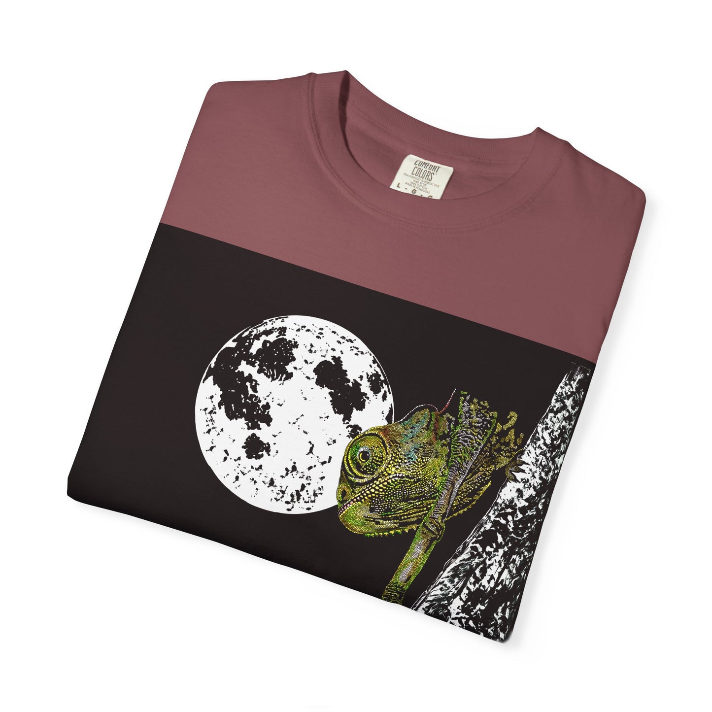 Moonlit Chameleon Unisex T-Shirt - Nature-Inspired Art Tee for Wildlife Lovers