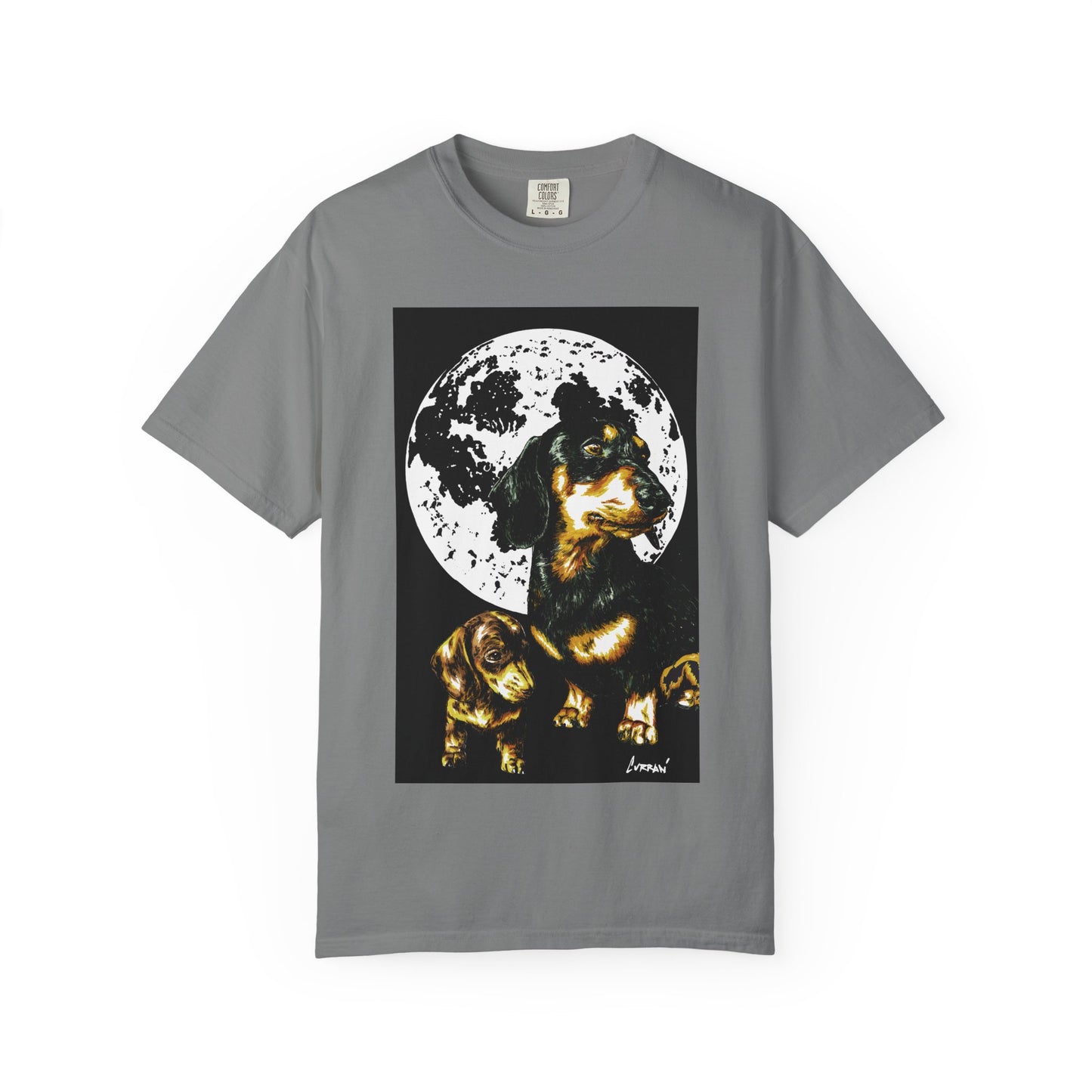 Dachshund Puppies Full Moon Dog Lovers T-Shirt