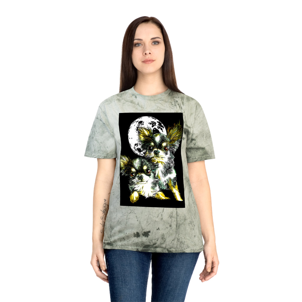 Chihuahua Unisex Color Blast T-Shirt - Moonlit Night Design