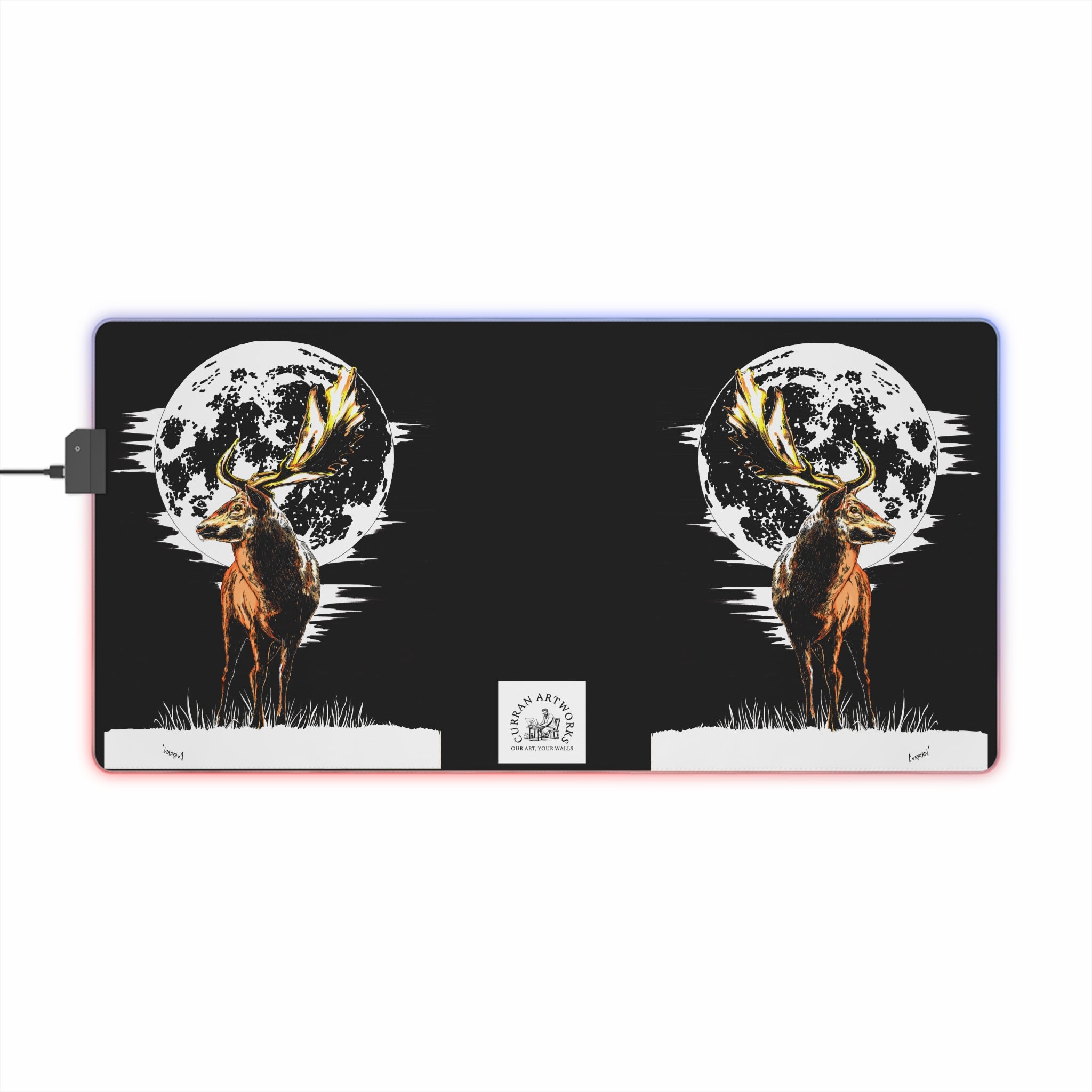 LED Gaming Mouse Pad with Majestic Moose Design