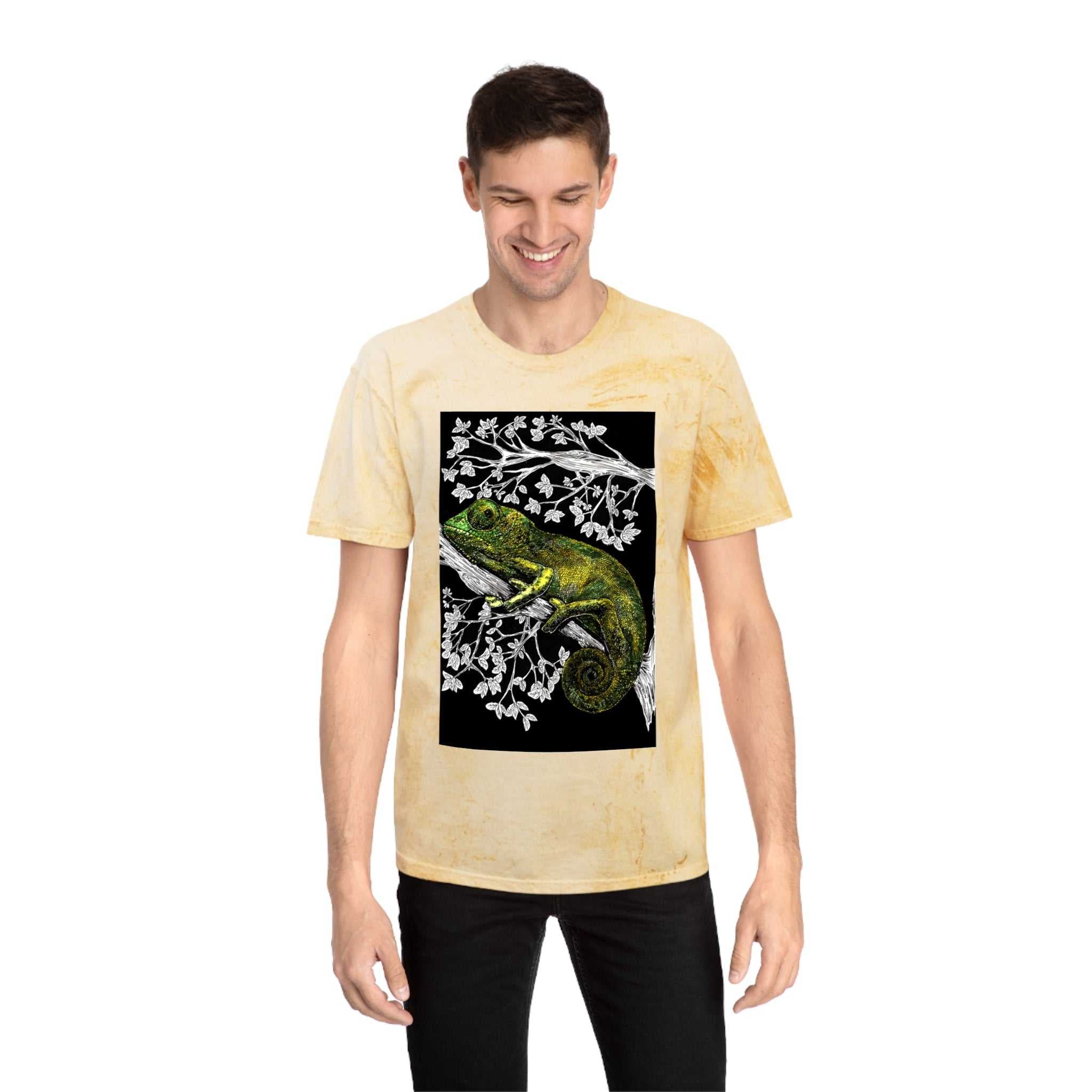 Chameleon Color Blast T-Shirt - Vibrant Nature-Inspired Tee