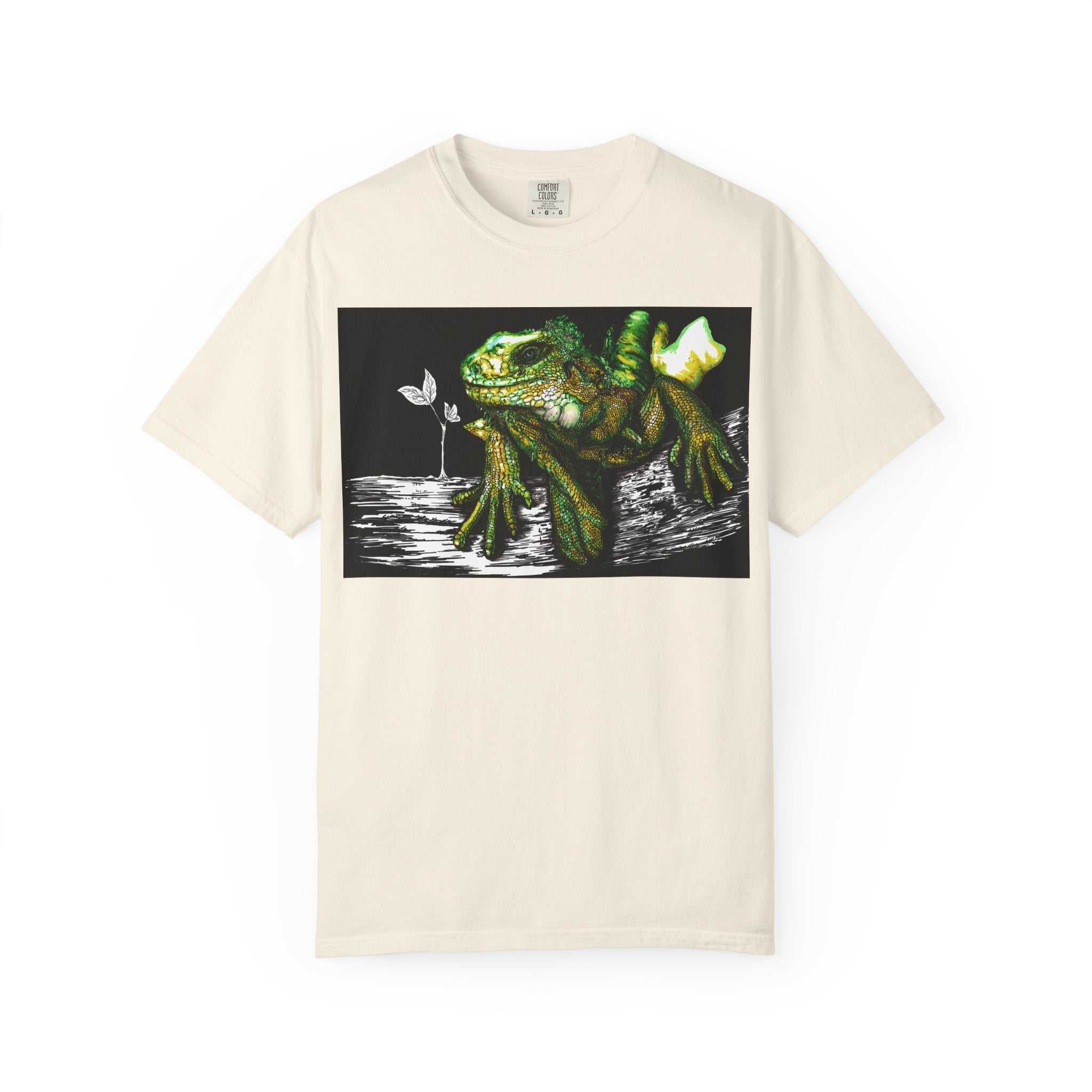 Iguana Unisex T-shirt - Hand Painted Art Design