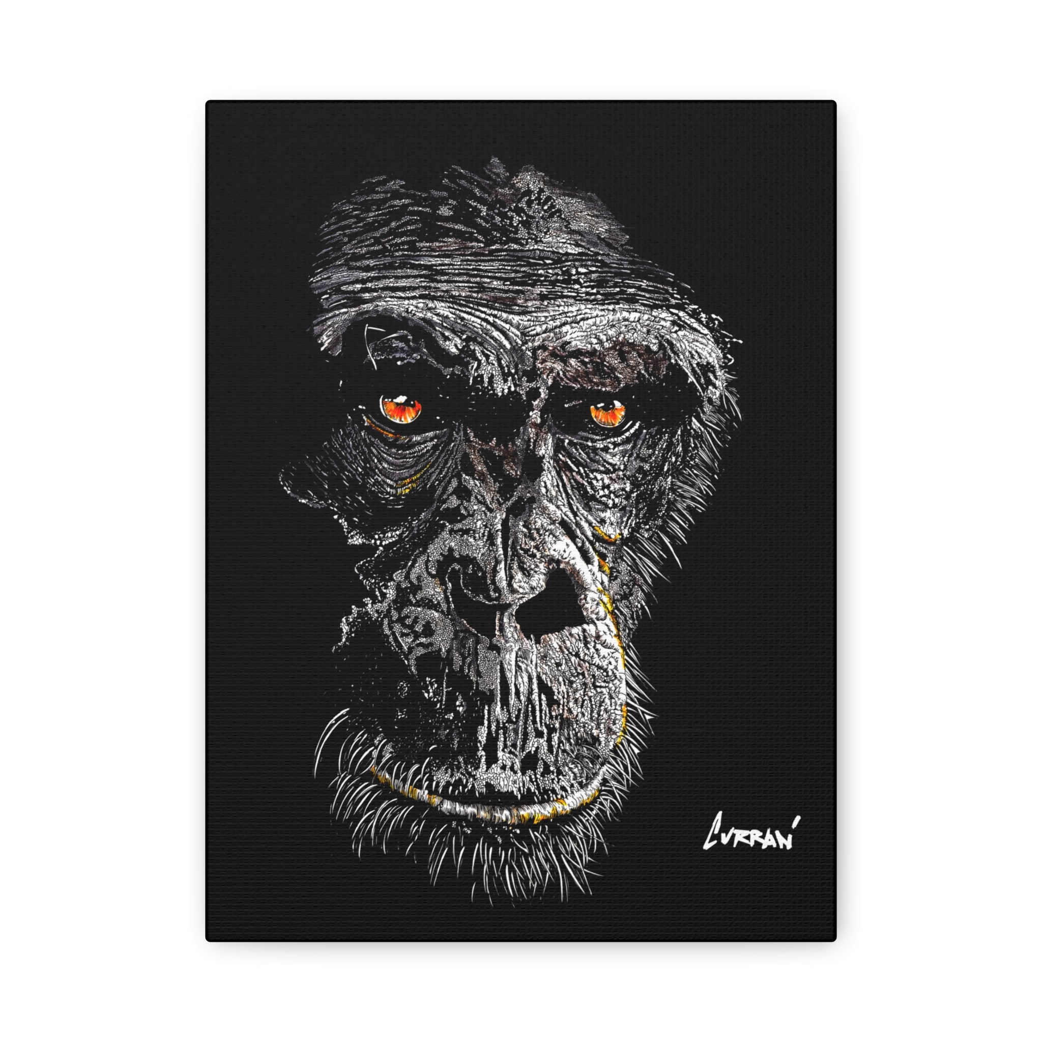Gorilla 2 Wall Art, Gorilla Print, Hand-Drawn Gorilla,