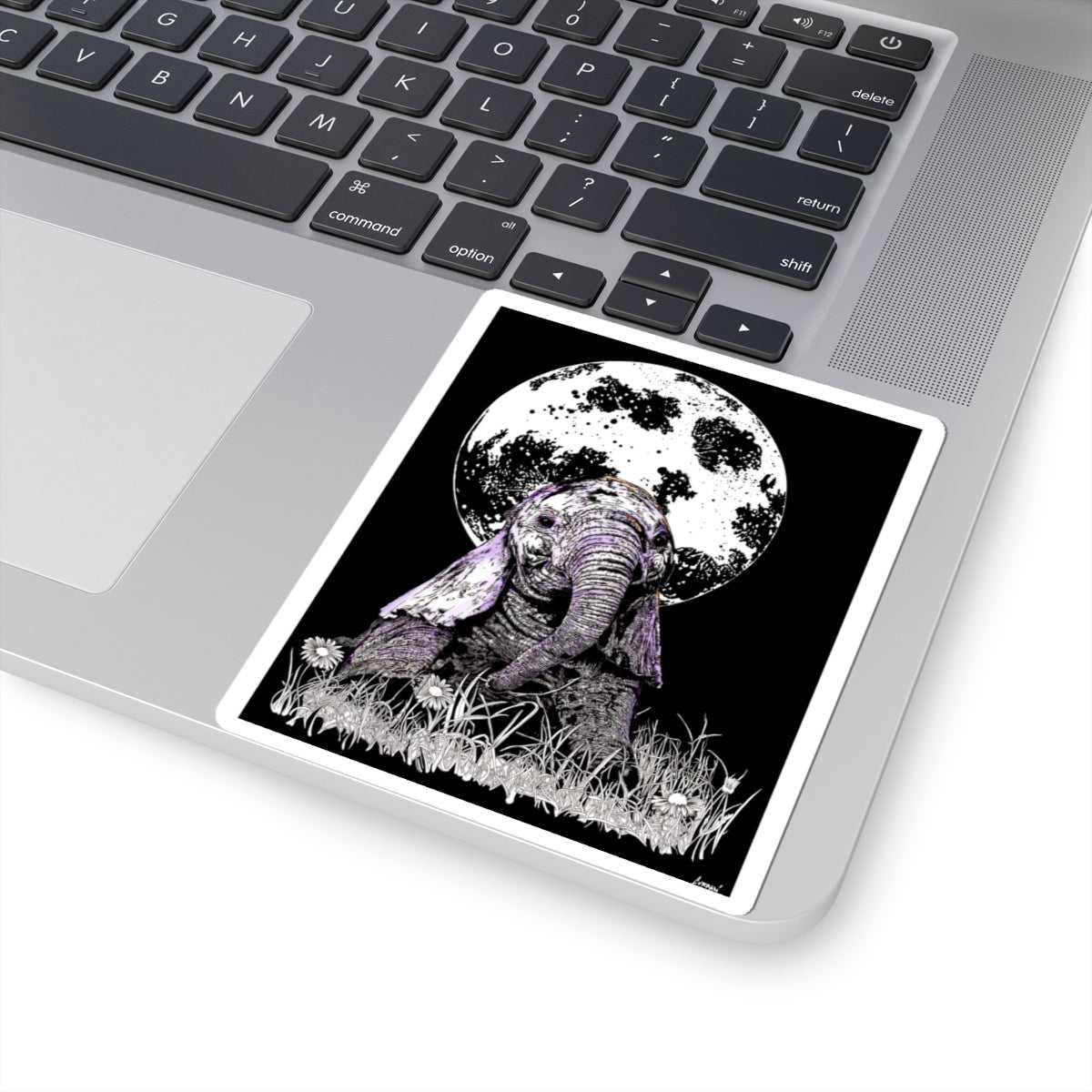 Add a touch of magic to your life with our whimsical Baby Elephant Kiss-Cut Stickers - Moonlit Design for Nature Lovers. Shop now!