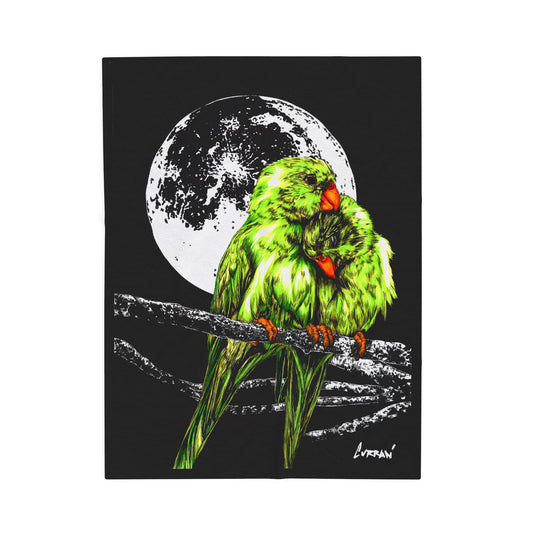 Colorful Parrots Velveteen Plush Blanket for Nature Lovers