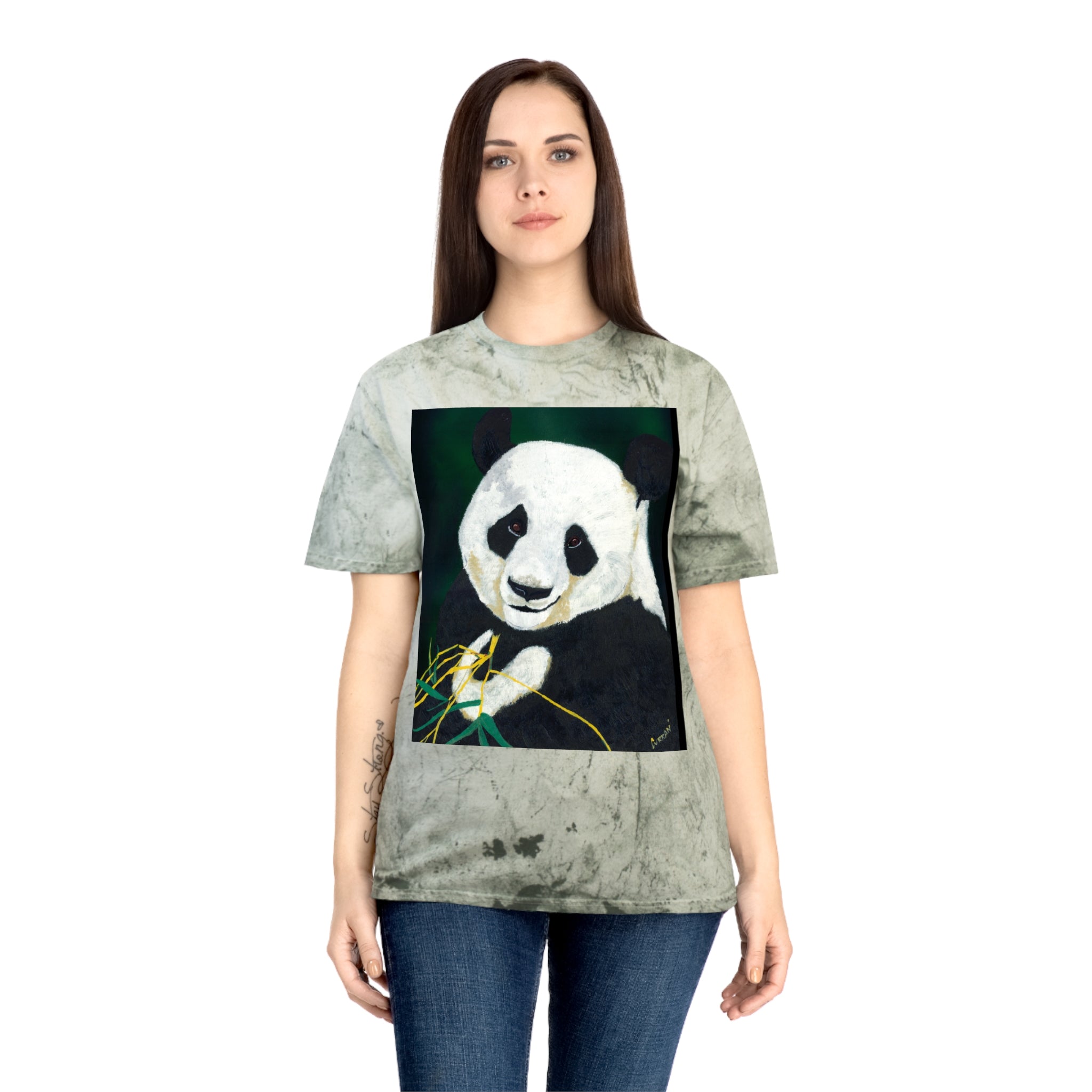 Cute Panda Unisex Color Blast T Shirt Nature Inspired Design