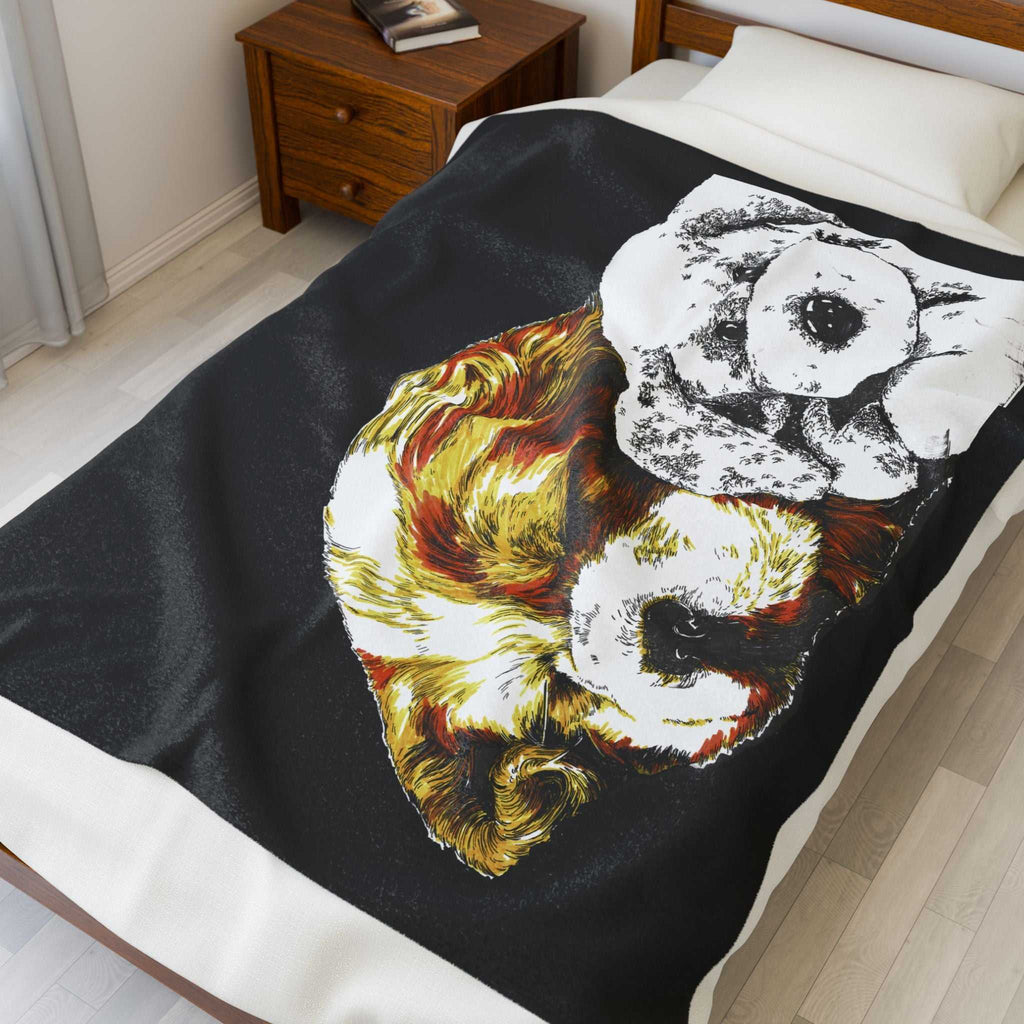 Artistic Cocker Spaniel Puppy Velveteen Plush Blanket Gift