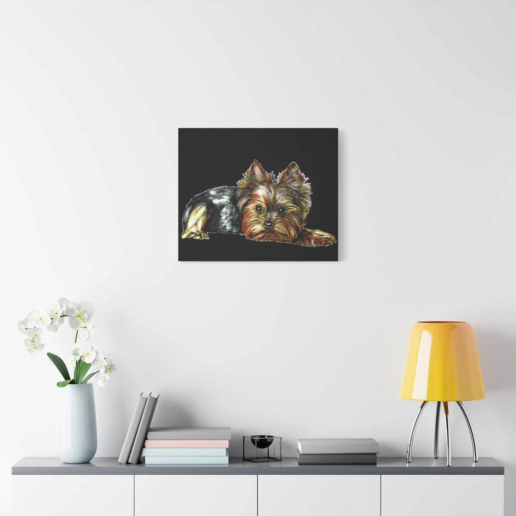 Bring home our Yorkshire Terrier Canvas Art - Cute Dog Stretched Print for Pet Lovers and show off your furry friend in style!