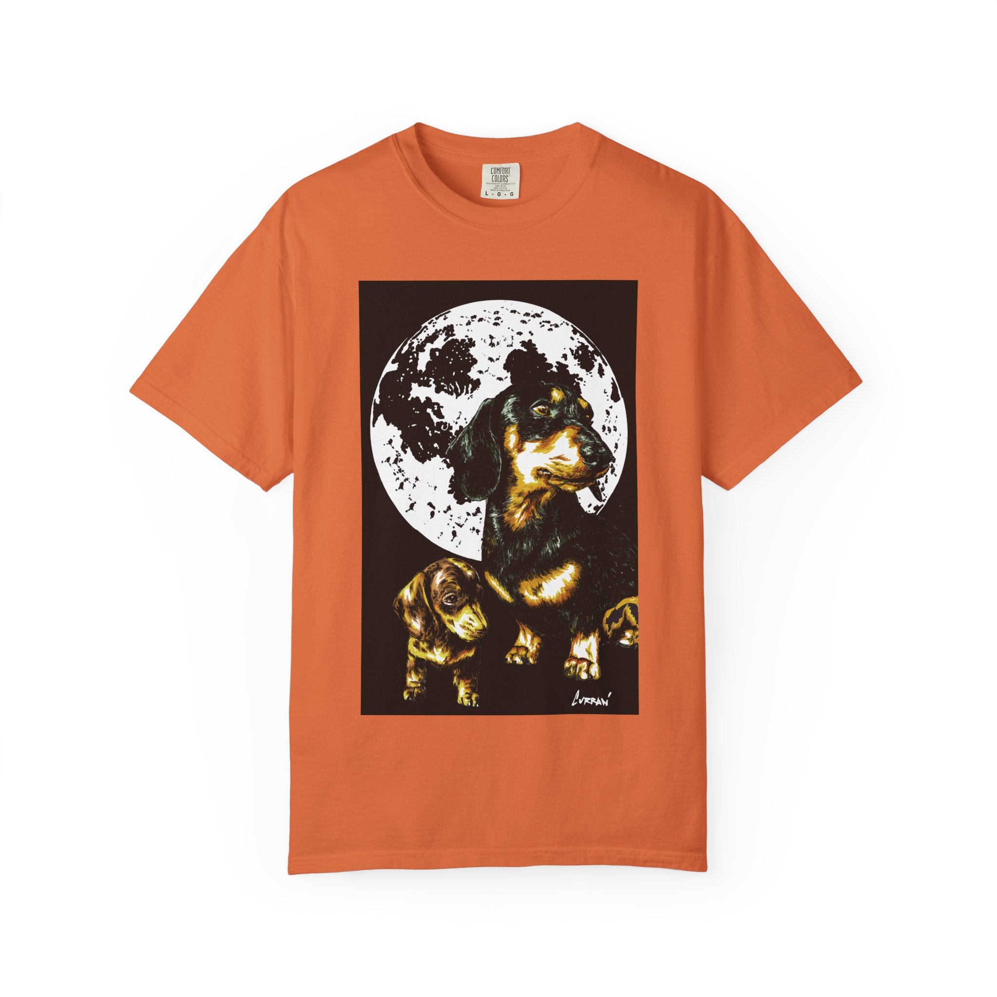 Dachshund Puppies Full Moon Dog Lovers T-Shirt