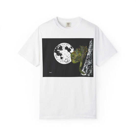 Moonlit Chameleon Unisex T-Shirt - Nature-Inspired Art Tee for Wildlife Lovers