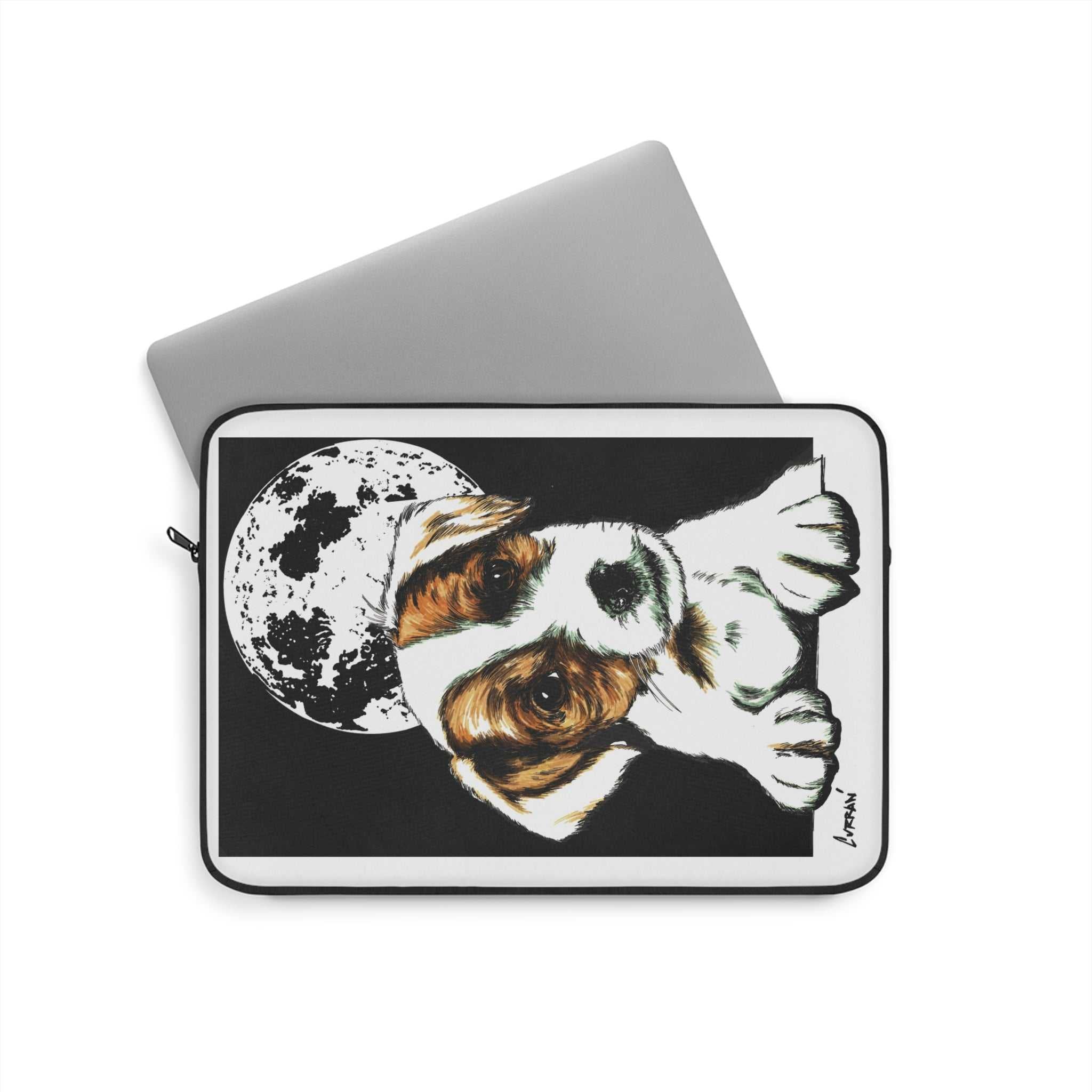 Beagle Laptop Sleeve - Dog Design with Moon for Pet Lovers