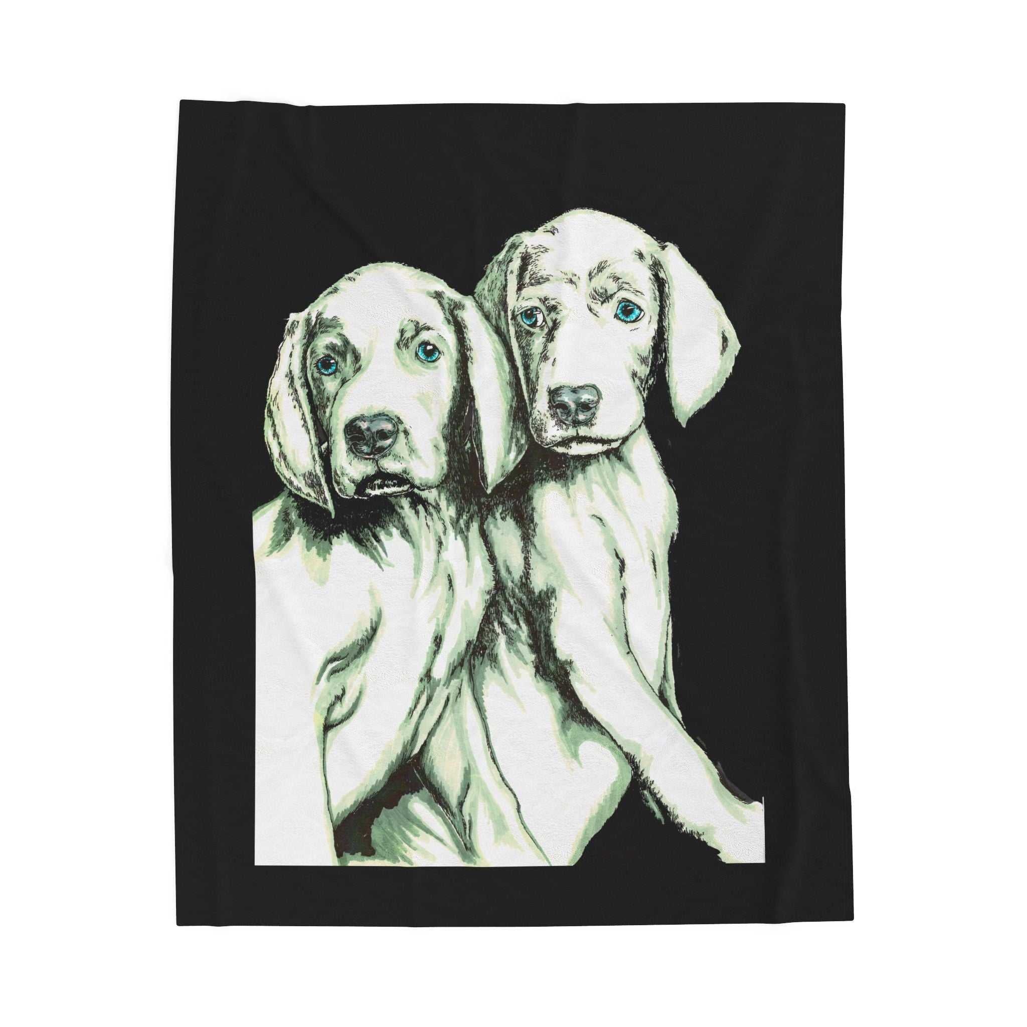 Two Puppy Design Plush Blanket