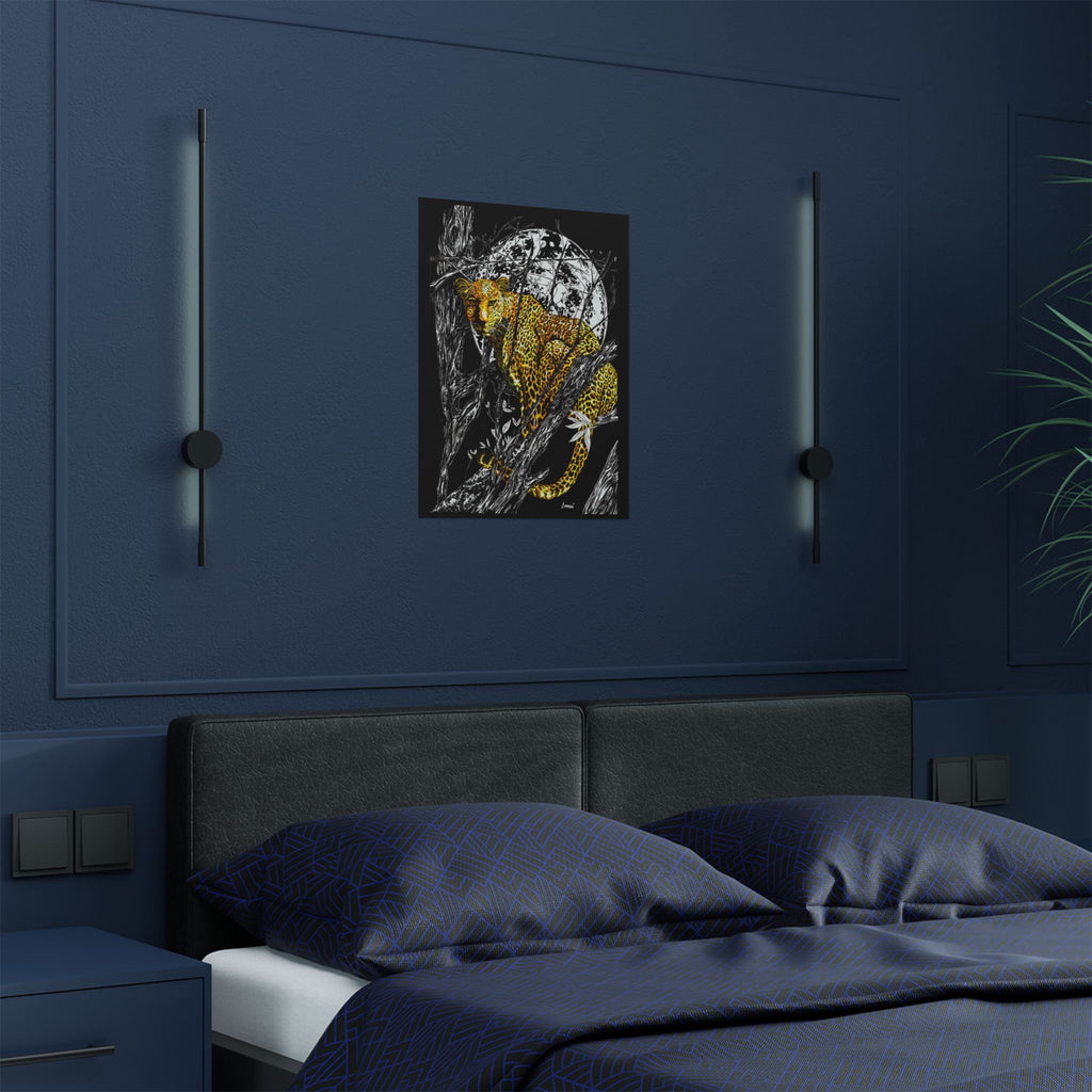 Majestic Leopard Satin Poster - 300gsm Art Print