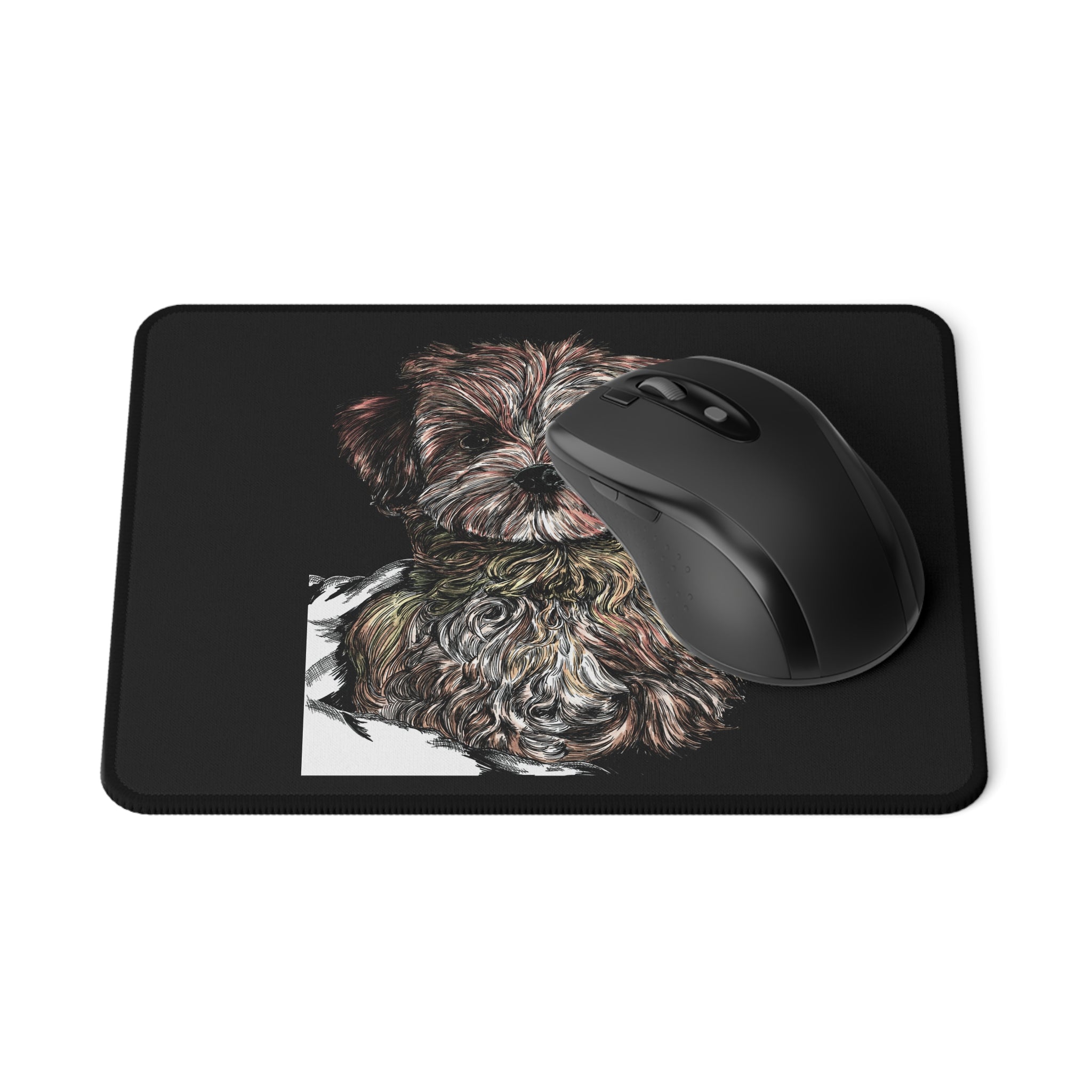 Puppy Illustration Non-Slip Gaming Mouse Pad