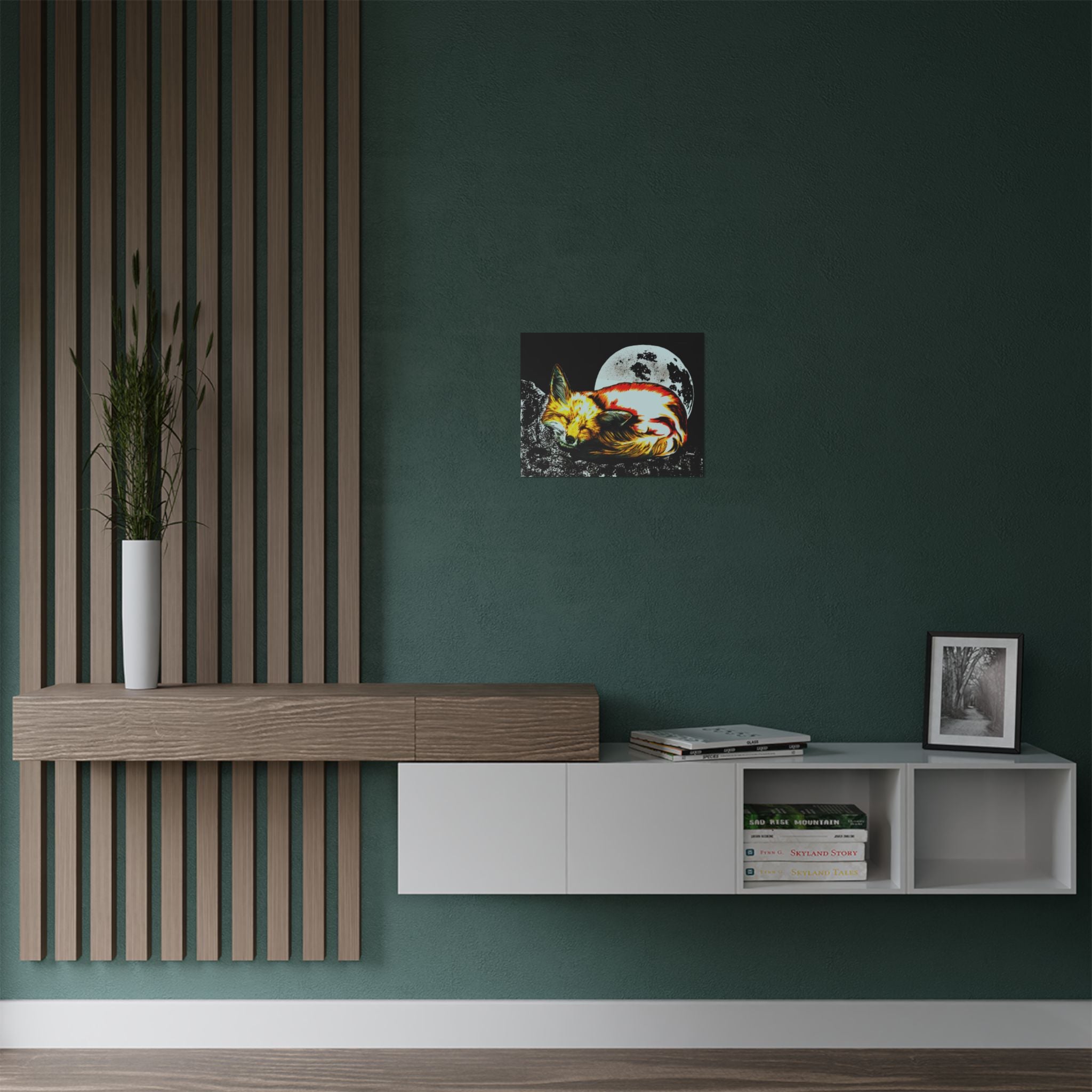 Dreamy Fox Satin Poster - 300gsm Art Print for Animal Lovers