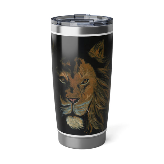 Lion Wall Art Tumbler, Hand Painted Mug, Gift for Her, Travel Cup, Original Design, 20oz Stainless Steel, Unique Present