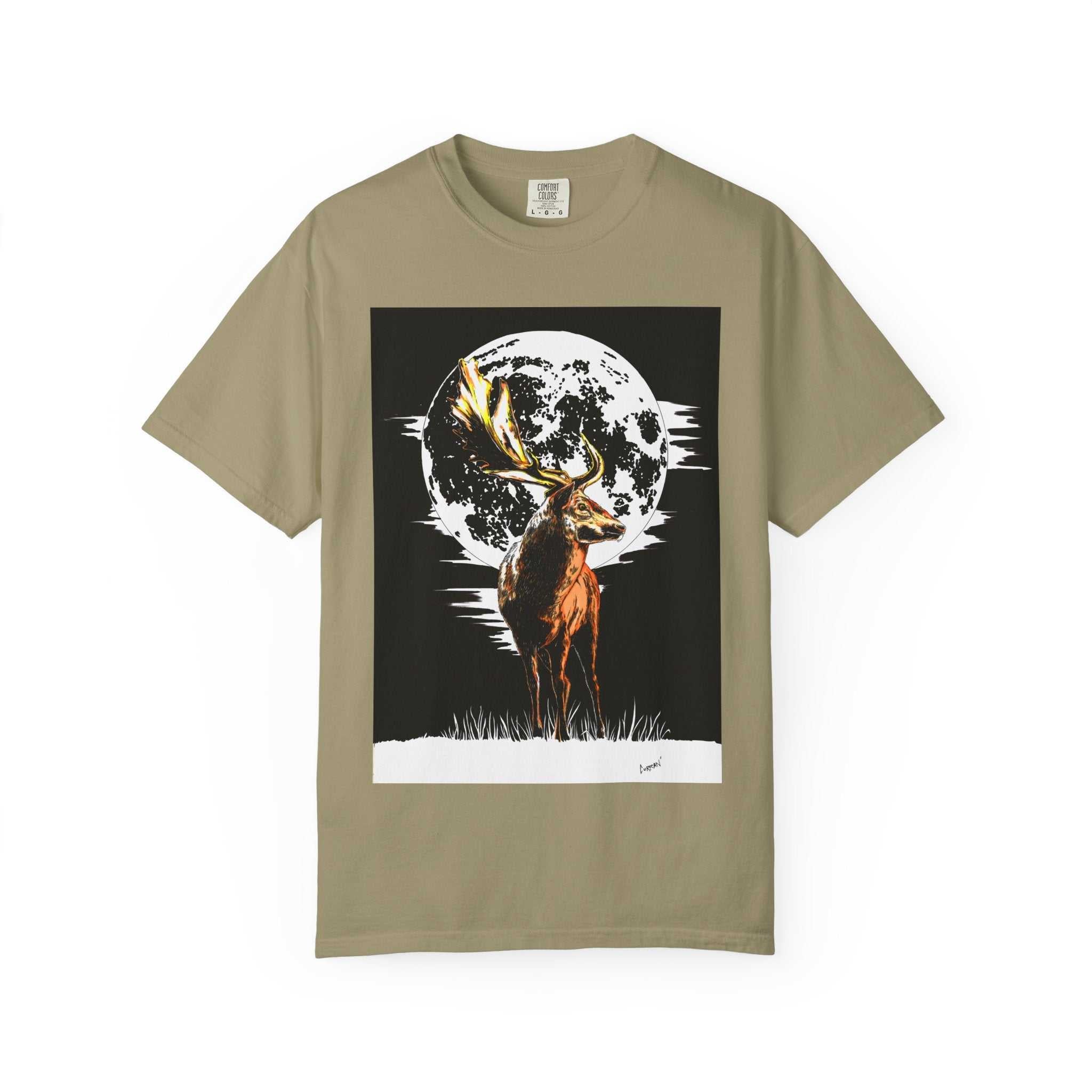 Moonlit Stag Unisex T-Shirt - Nature-Inspired Graphic Tee