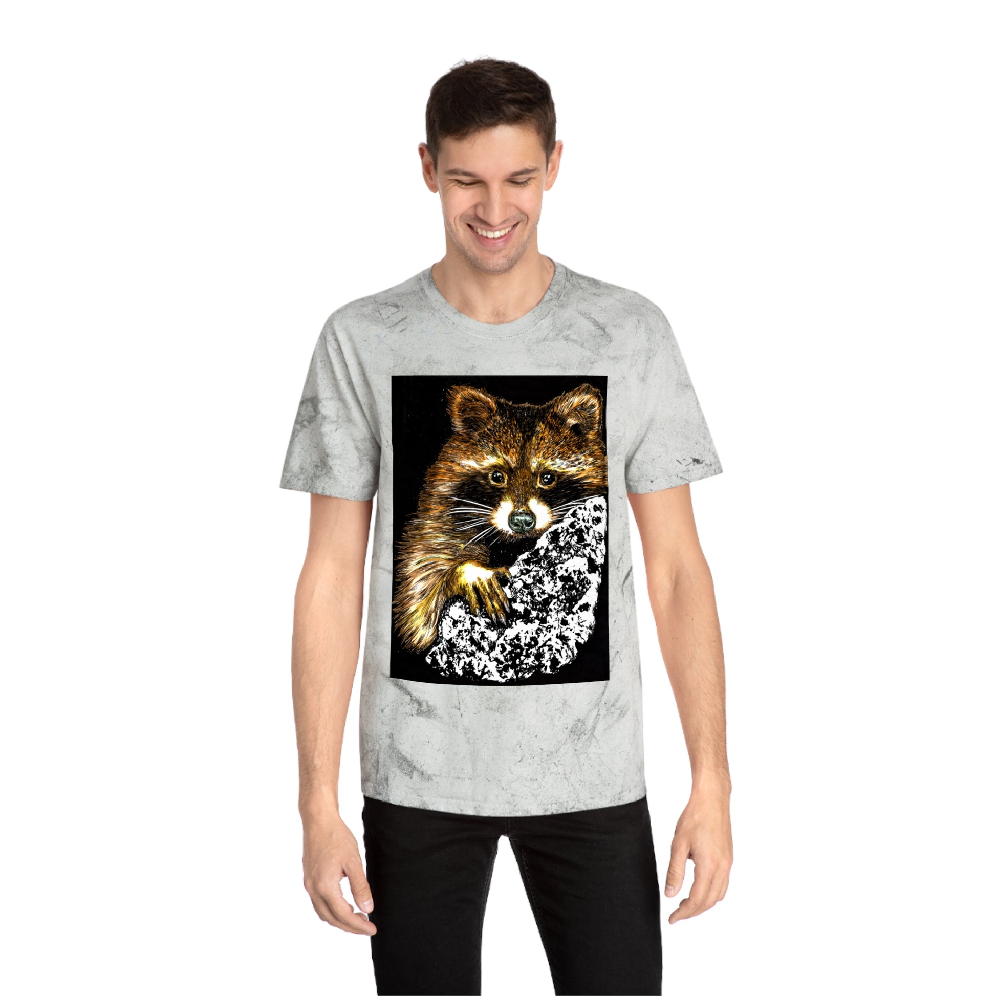 Raccoon Tree Unisex T Shirt Hand Drawn Art