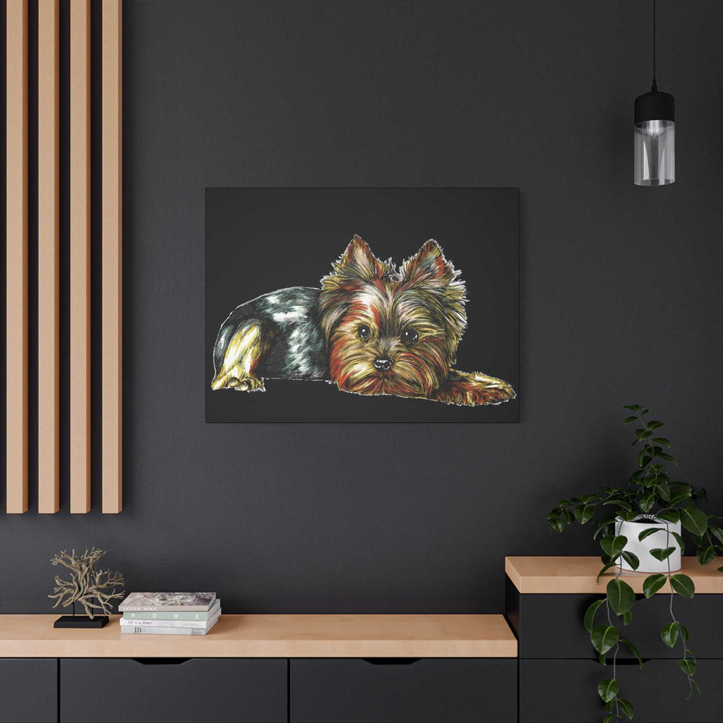 Bring home our Yorkshire Terrier Canvas Art - Cute Dog Stretched Print for Pet Lovers and show off your furry friend in style!
