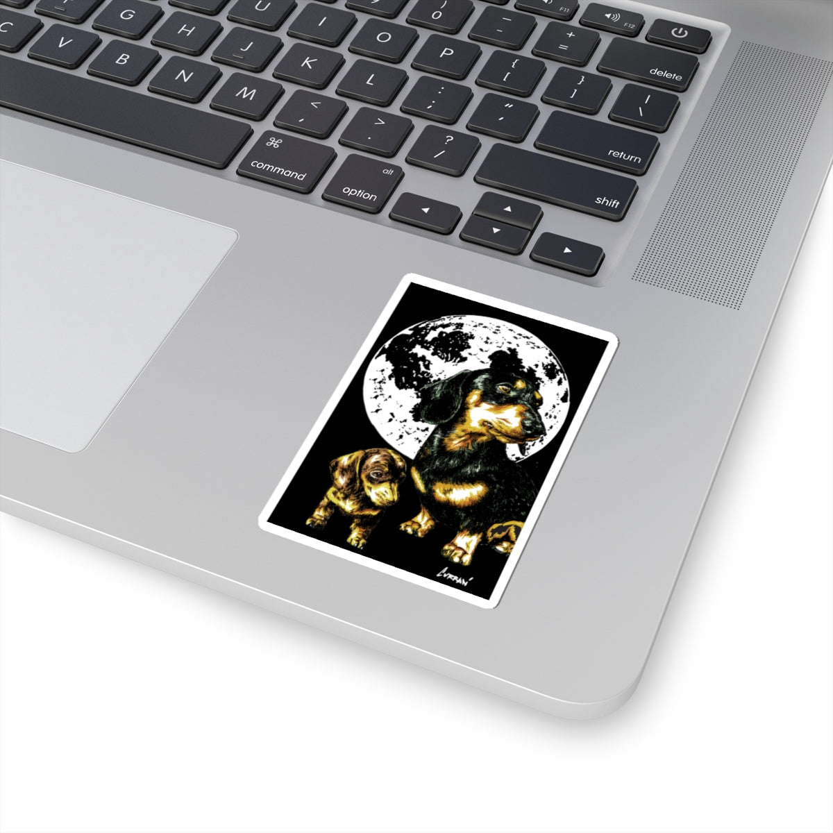 Moonlit Dachshund Kiss-Cut Stickers - Perfect for Dog Lovers